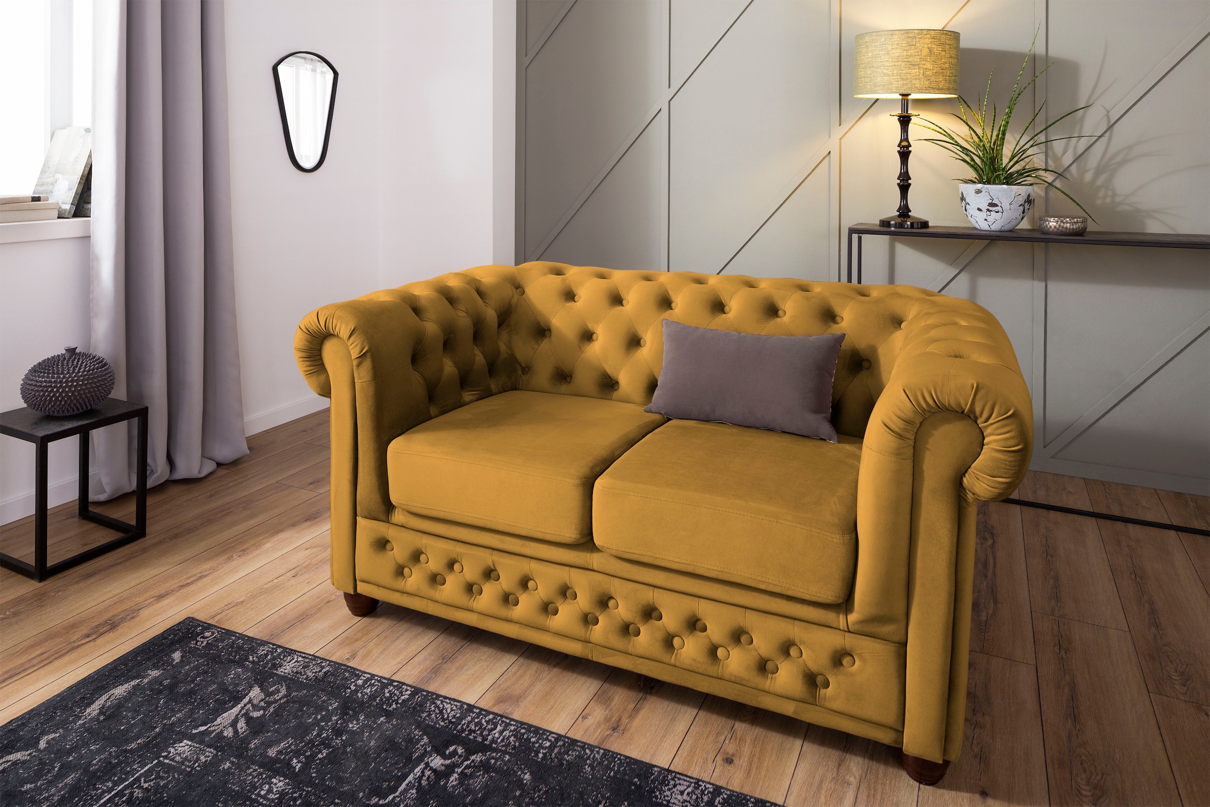 Home affaire Chesterfield-Sofa »New Castle«, mit hochwertiger Knopfheftung günstig online kaufen
