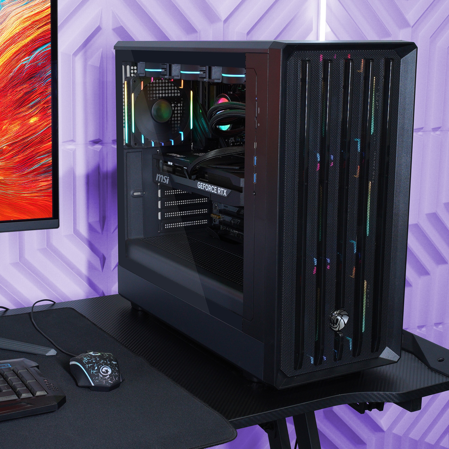 GAMEMAX Gaming-PC »CLAW BK 8100 AMD Ryzen 5 7500F 32GB DDR5 1TB SSD RTX 5060« DDR5 RAM, Windows 11, Wasserkühlung