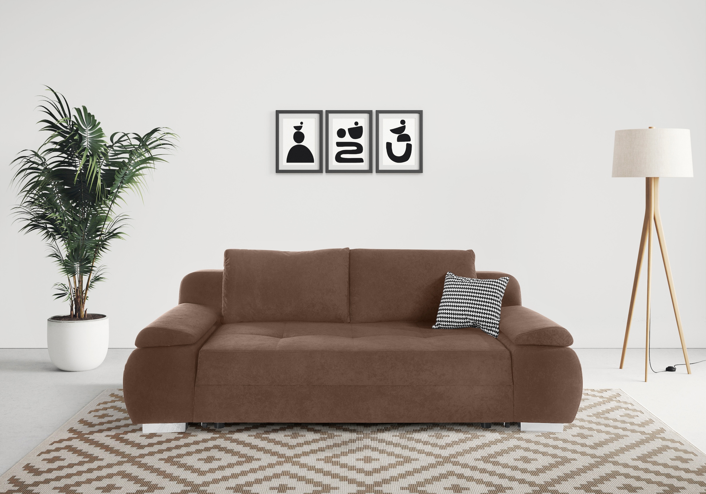 INOSIGN Schlafsofa "Pumo", mit Boxspring-Aufbau, Bettfunktion und Bettkaste günstig online kaufen