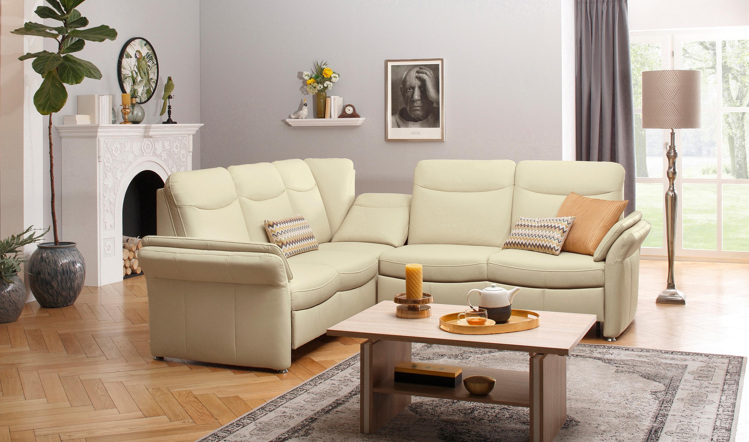 Home affaire Ecksofa »Tahoma L-Form«, mit Armlehnfunktion, wahlweise Bettfu günstig online kaufen