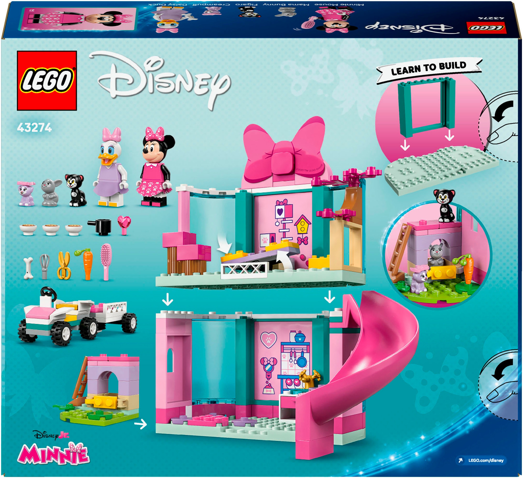LEGO® Konstruktionsspielsteine »Minnies Tierhotel (43274), LEGO Disney Classic«, (161 St.), Made in Europe