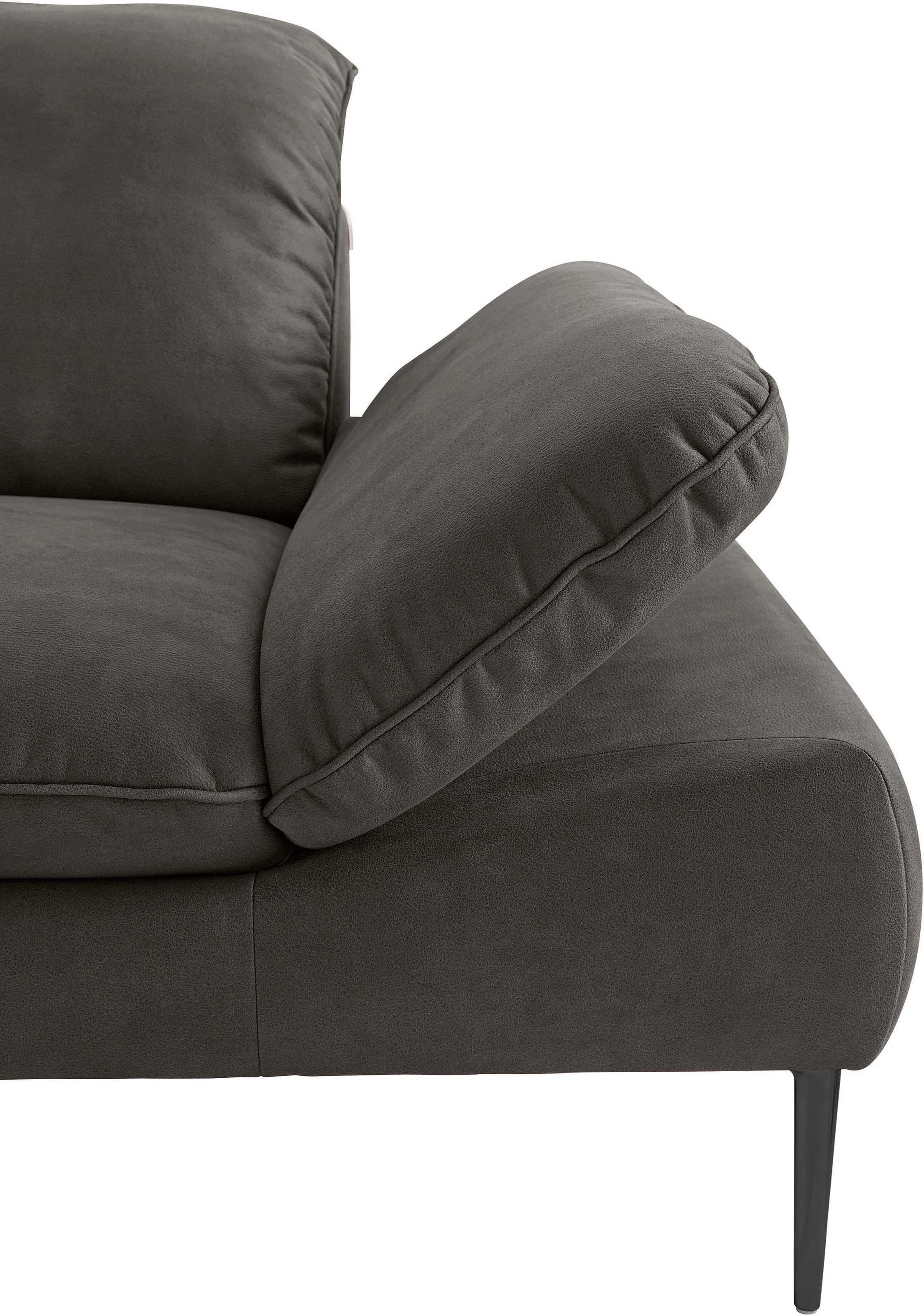 W.SCHILLIG Ecksofa »enjoy&MORE, Designsofa, bequem, zeitlos und elegant, L-Form«, Sitztiefenverstellung, Füße schwarz pulverbeschichtet, Breite 340 cm