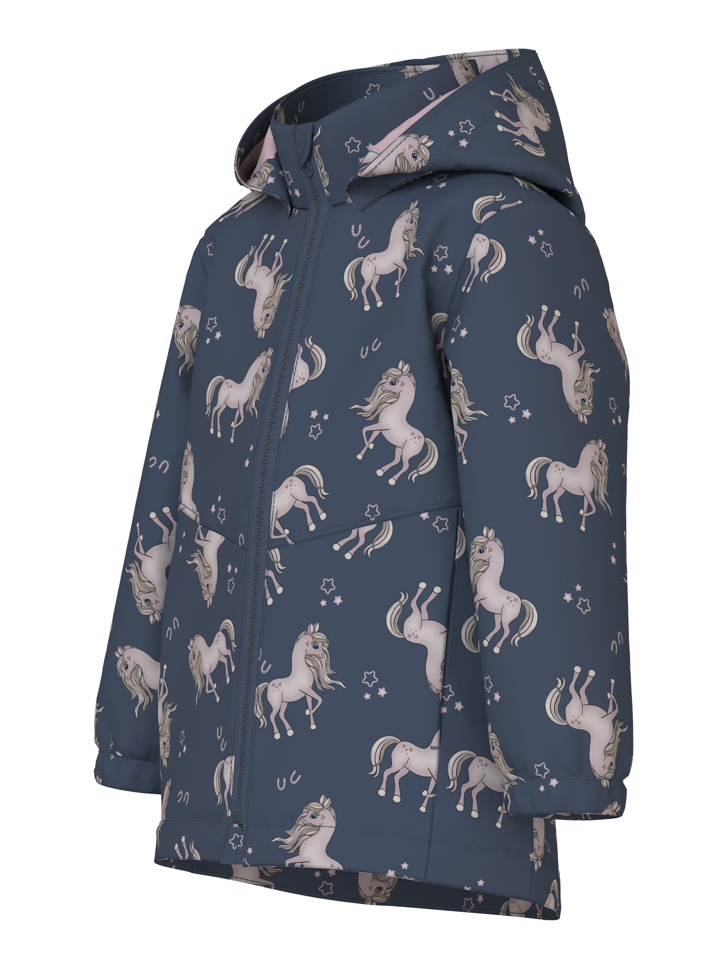 Name It Outdoorjacke »NMFMAXI JACKET LI AOP NOOS« mit Kapuze