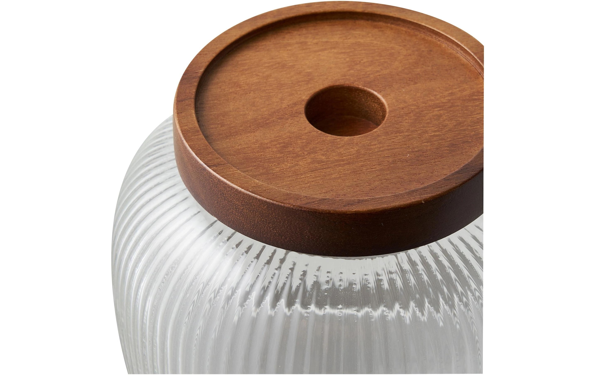 House Nordic Vorratsglas »Maya, 2er-Set« Zweiteiliges Aufbewahrungsset aus Glas und Akazienholz