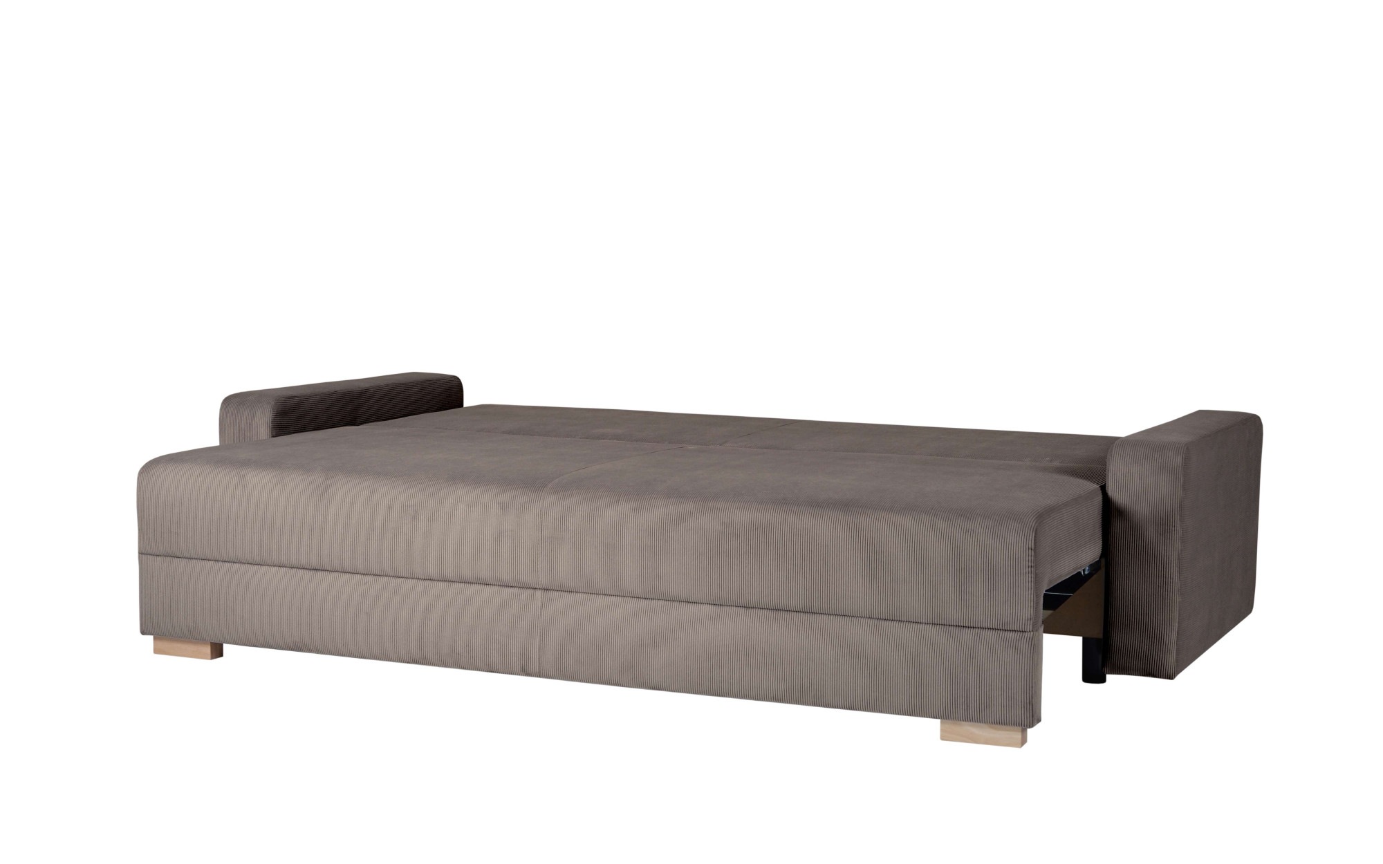 INOSIGN 3-Sitzer »SHERIDIAN Schlafsofa mit Bettkasten, in Feincord & Velvet«, mit Wellenunterfederung, moderne Bezüge, B/H/T 225/94/80