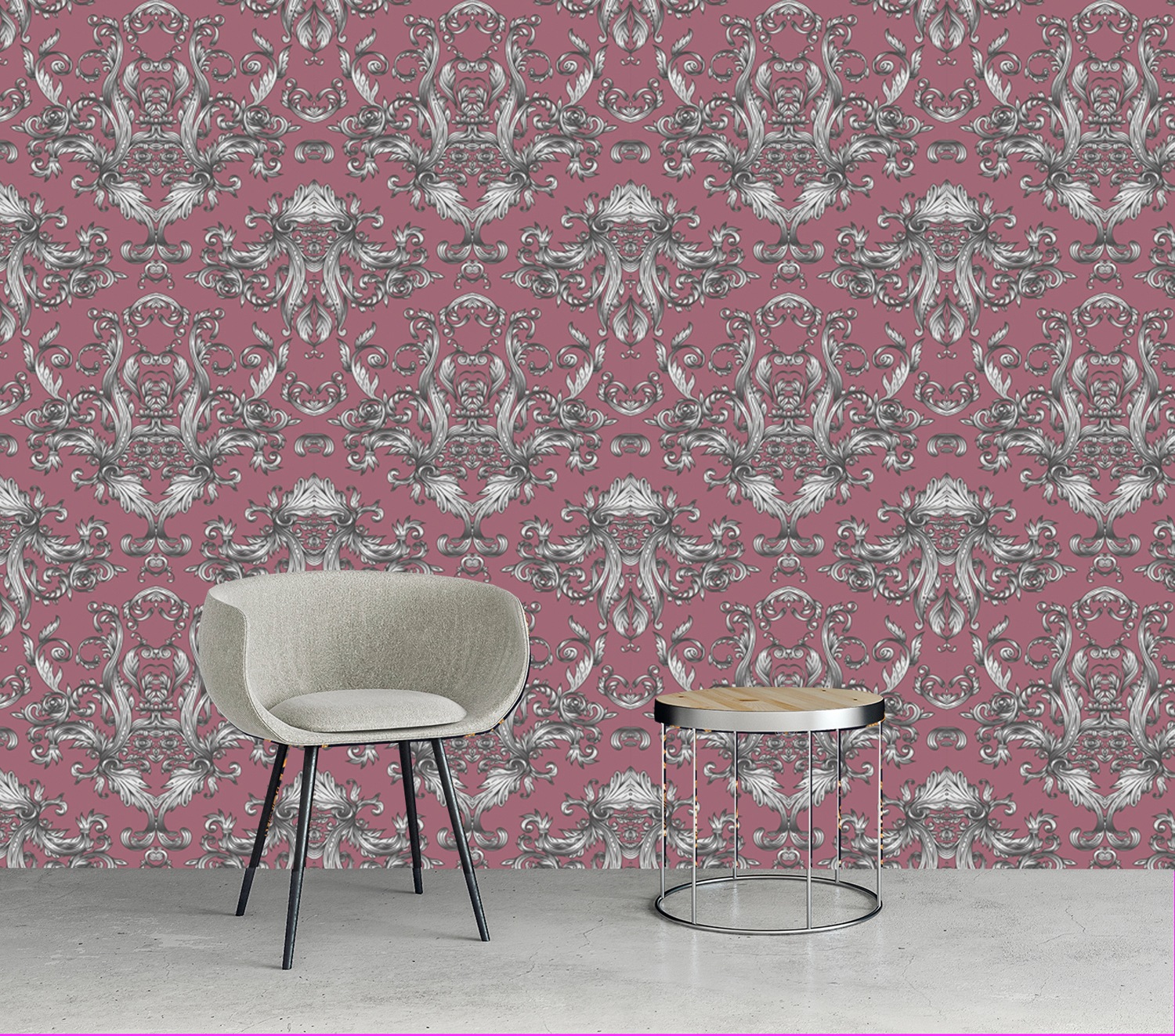 queence Vinyltapete »Daniella«, bedruckt-Barock-Antikoptik-Kunst, 90x250cm, günstig online kaufen