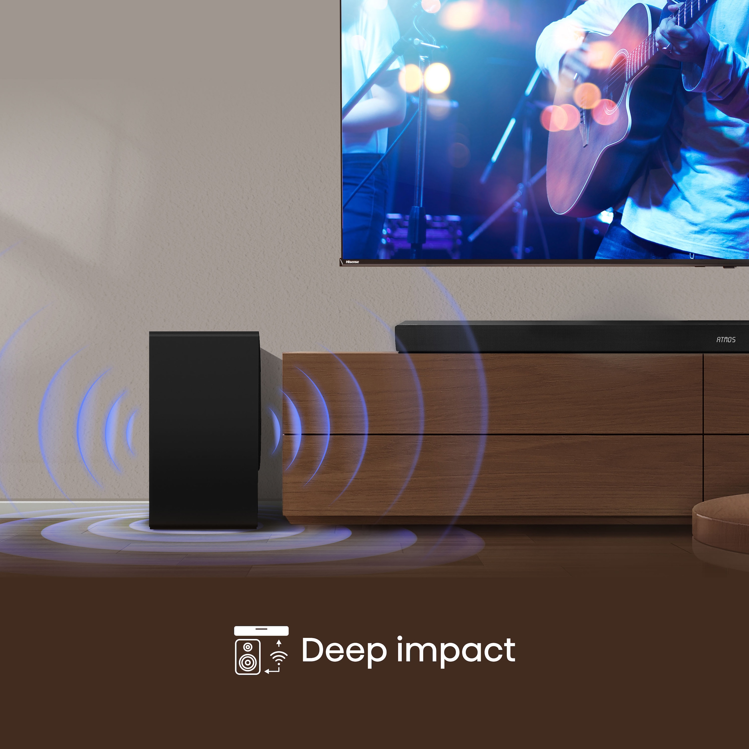 Hisense Soundbar »AX5100Q« 5.1 (Bluetooth Bassregelung | Lautstärkeregelung | Pairing 580 W)
