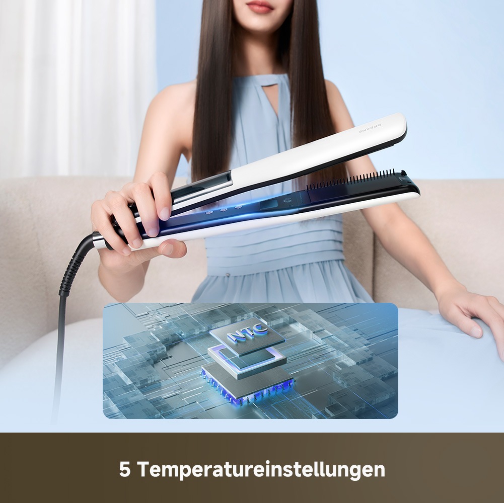 Dreame Glätteisen »AuraSteam Straight« Dampffunktion, Temperaturregelung, 35-mm-Platten