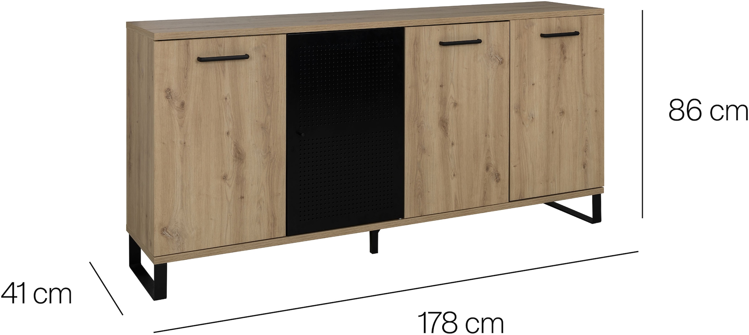 Gami Sideboard »CRAFT«, Sideboard mit 4 Türen