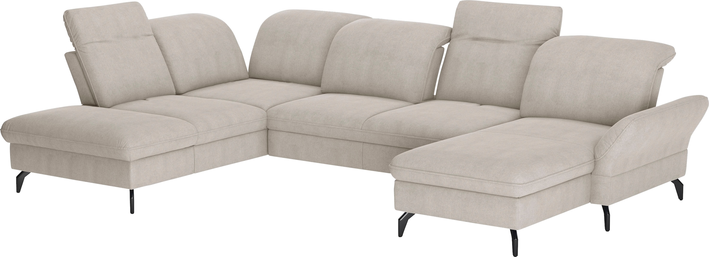 sit&more Wohnlandschaft Leandro U-Form, Wahlweise mit Bett-, Kopfteil - und günstig online kaufen