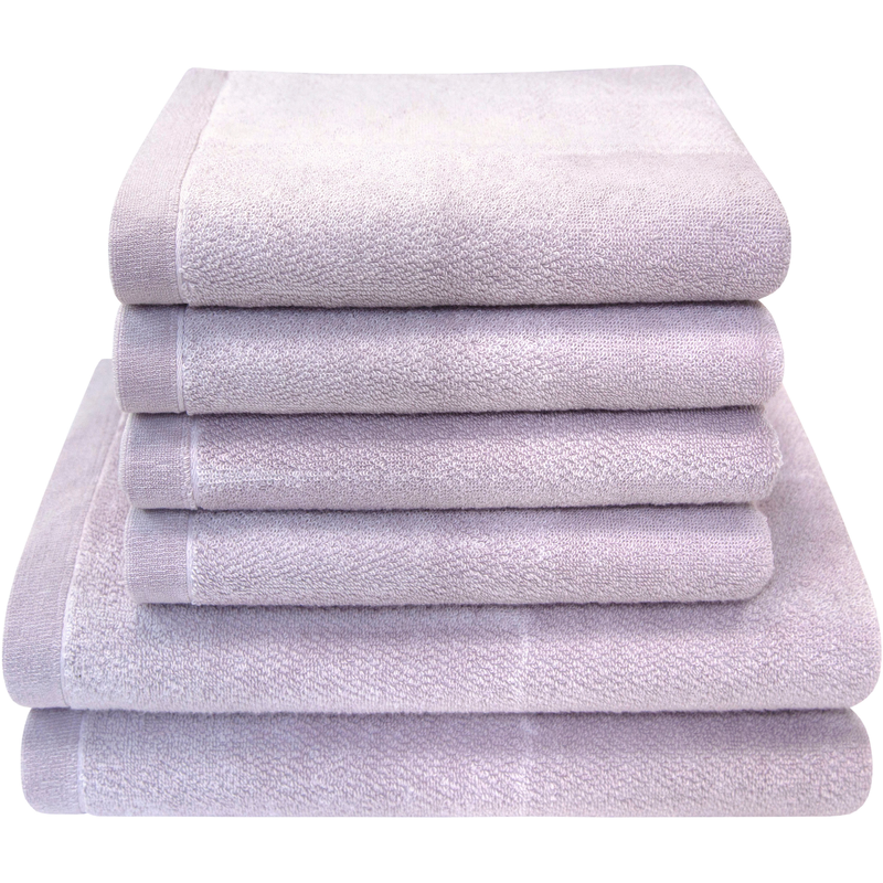 DYCKHOFF Handtuch Set »Landscape« Set 6 Stk. Walkfrottier 4 Handtücher (50x100cm), 2 Duschtücher (70x140cm) lavendel Obermaterial: 100% Baumwolle