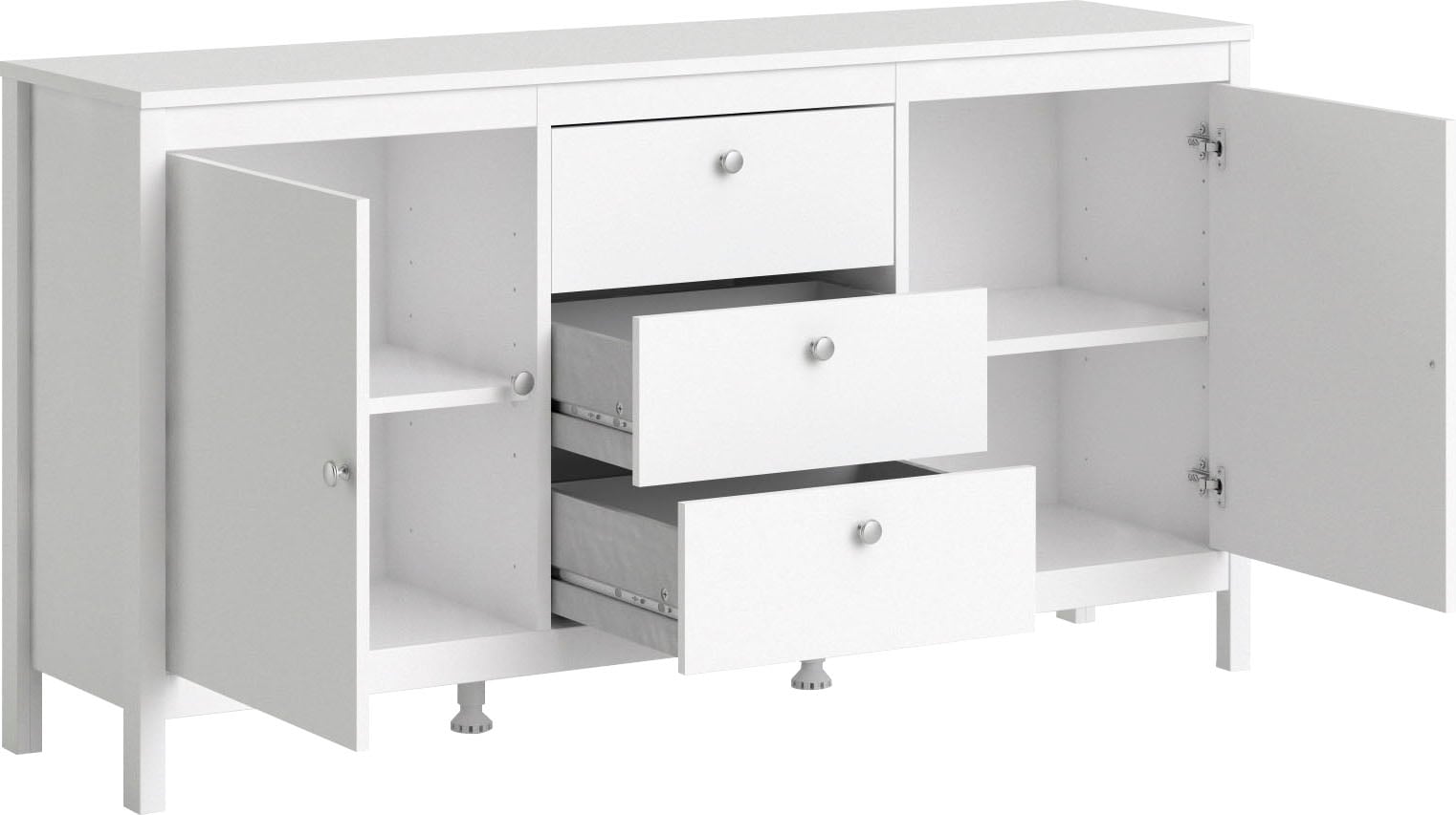 Home affaire Sideboard »Madrid, Aufbewahrung, Schubladenschrank, Sideboard,«, mit 2 Türen und 3 Schubladen, Breite 151 cm, Höhe 80 cm