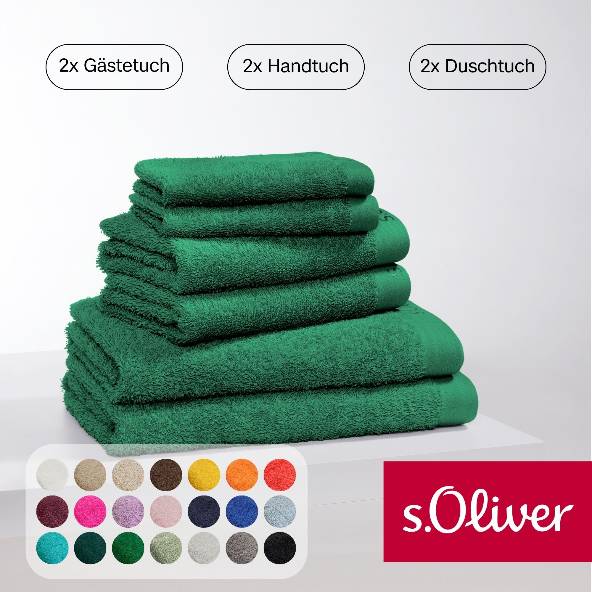 s.Oliver Handtuch Set »s.Oliver, Premium Qualität, 600 gr/m²«, (Set, 6 St., günstig online kaufen