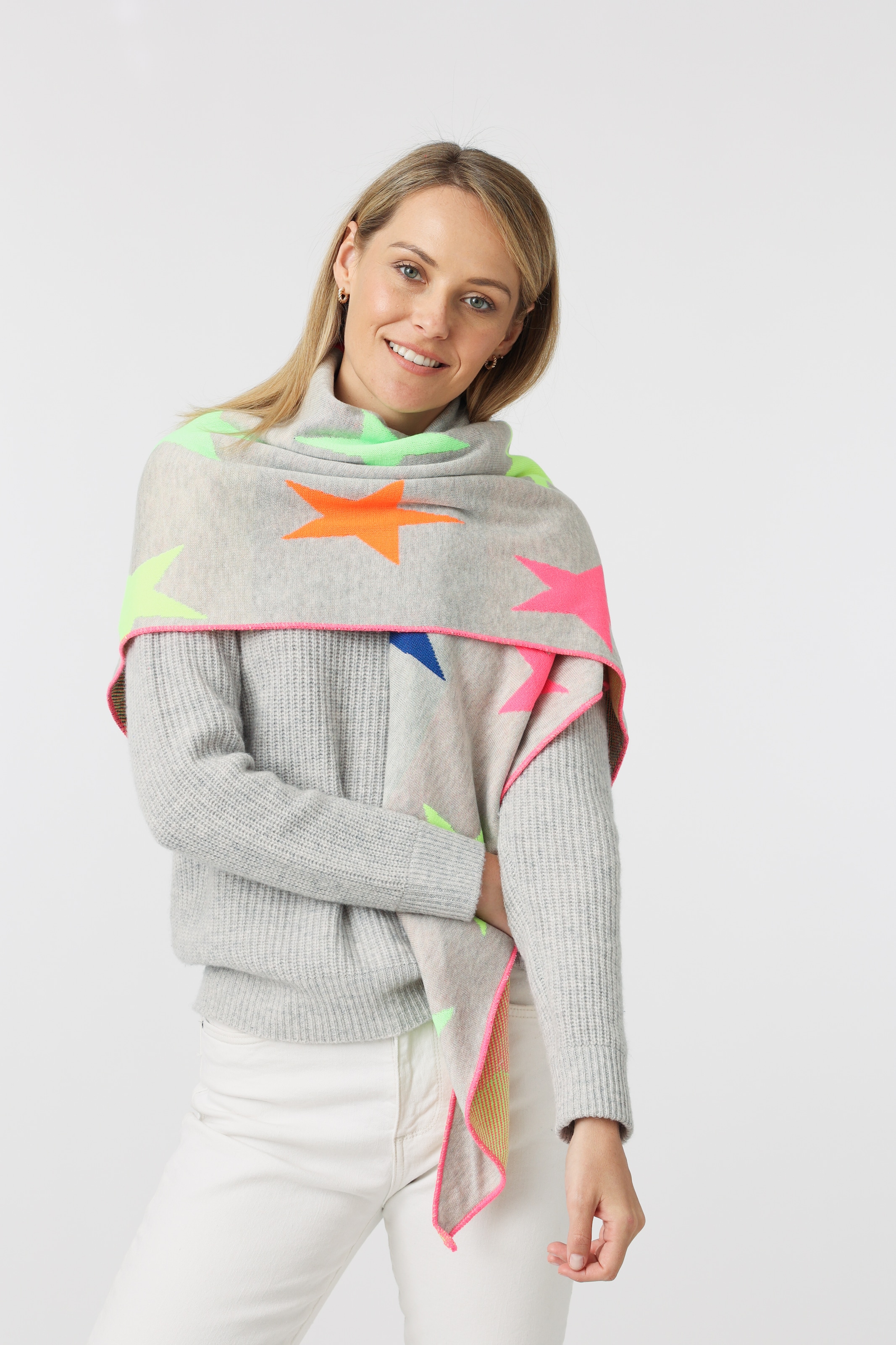 Zwillingsherz Dreieckstuch »"Neon" mit großen Sternen« mit großen Sternen