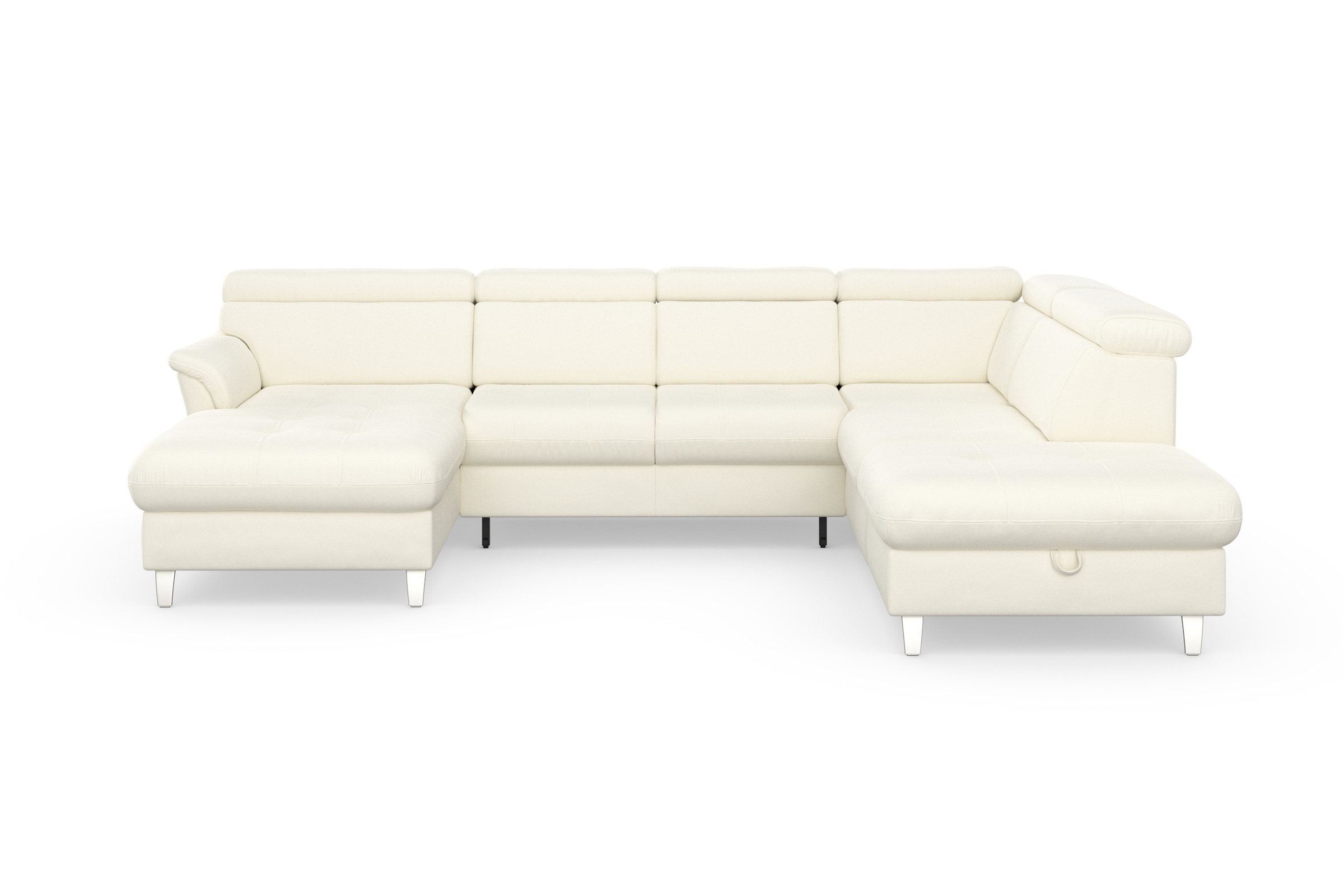 sit&more Wohnlandschaft »Marano U-Form«, inklusive Kopfteilverstellung, wahlweise mit Bettfunktion, Bettkasten
