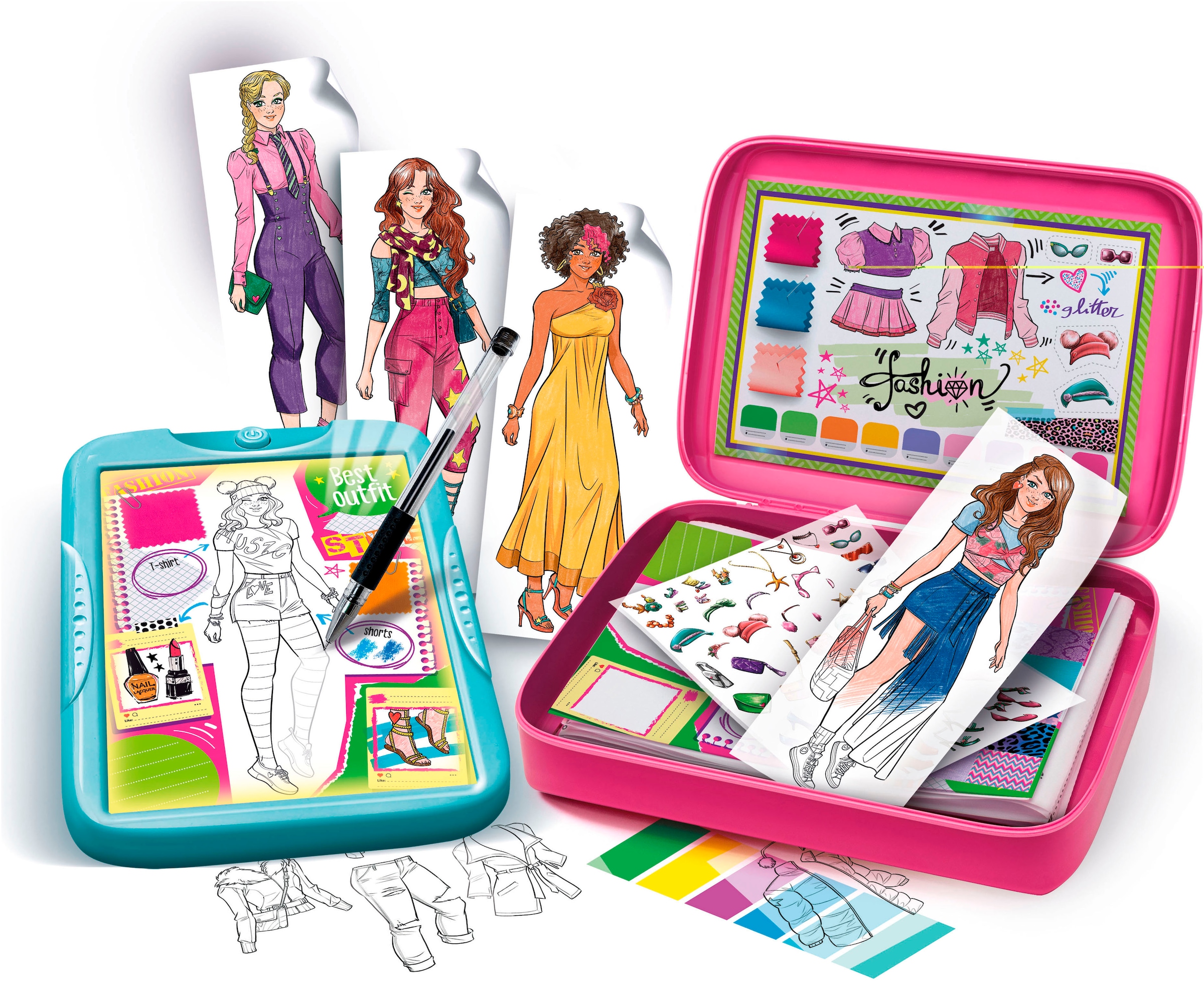 Clementoni® Kreativset »Idea, Fashion Design Studio« Mit Licht