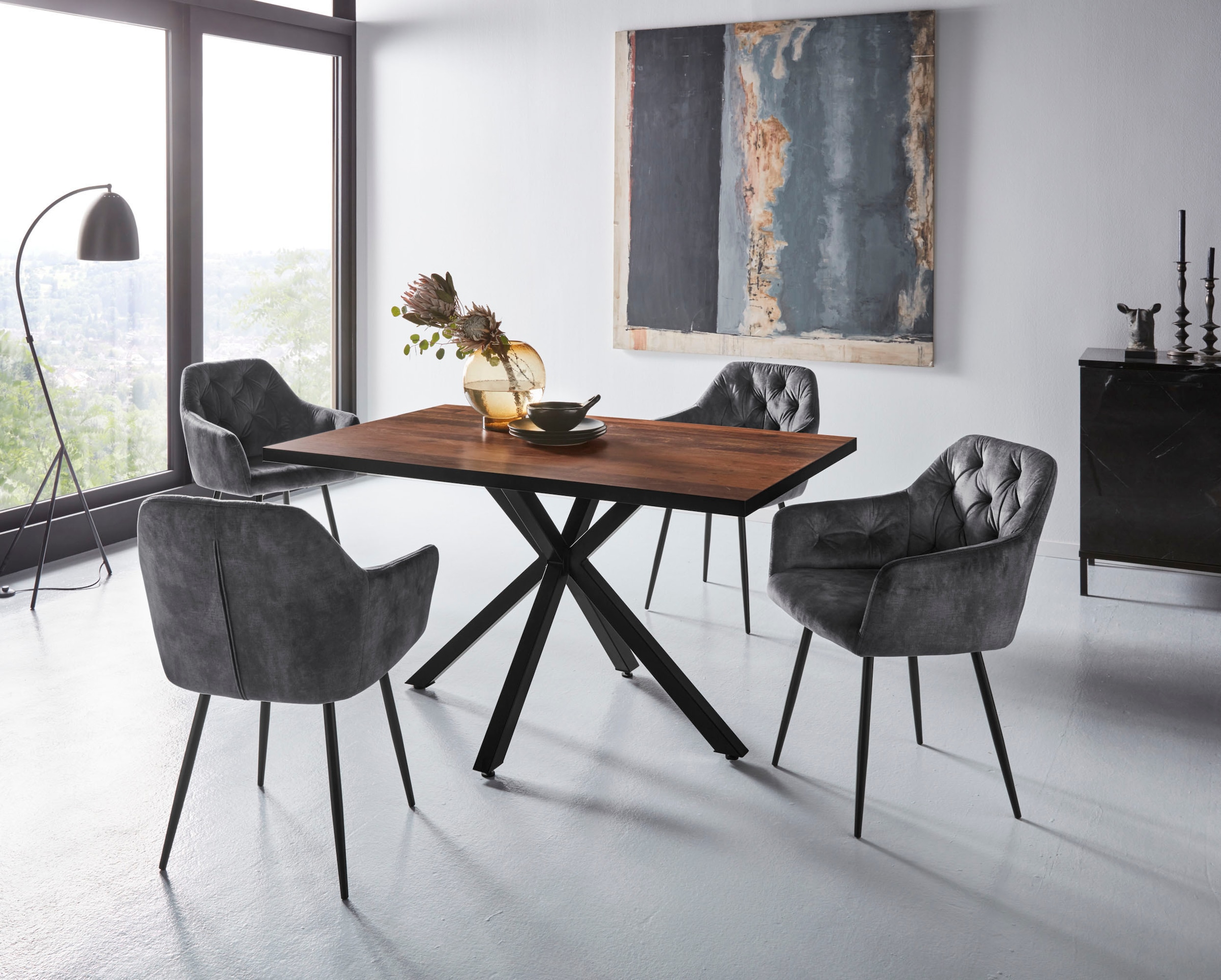 HELA Essgruppe »CLEO Tischgruppe Bestseller«, (Set, 5 tlg., 1 Tisch / 4 Stü günstig online kaufen