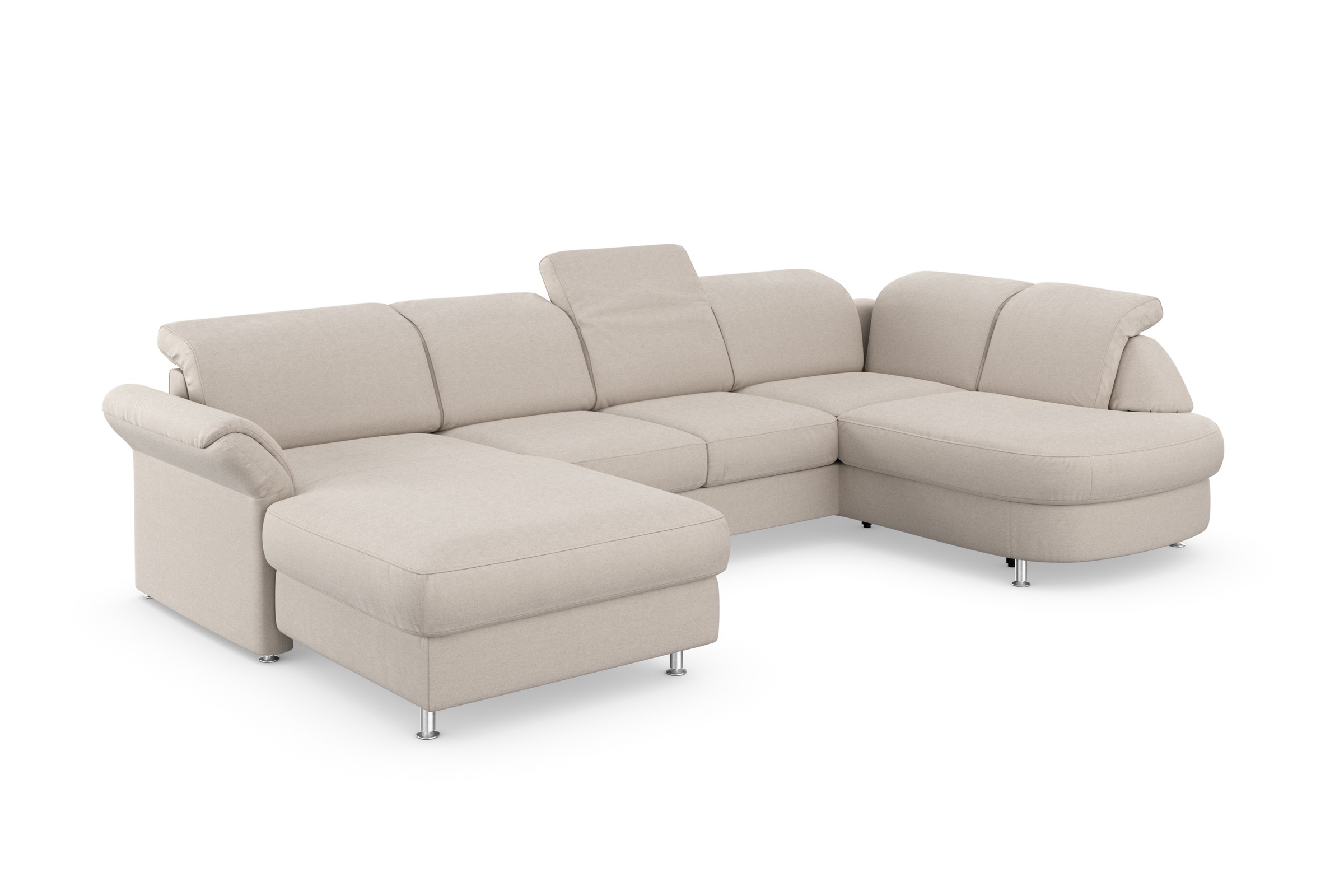sit&more Wohnlandschaft »Apulia U-Form«, wahlweise Bettfunktion, Bettkasten und Kopf- und Armteilverstellung