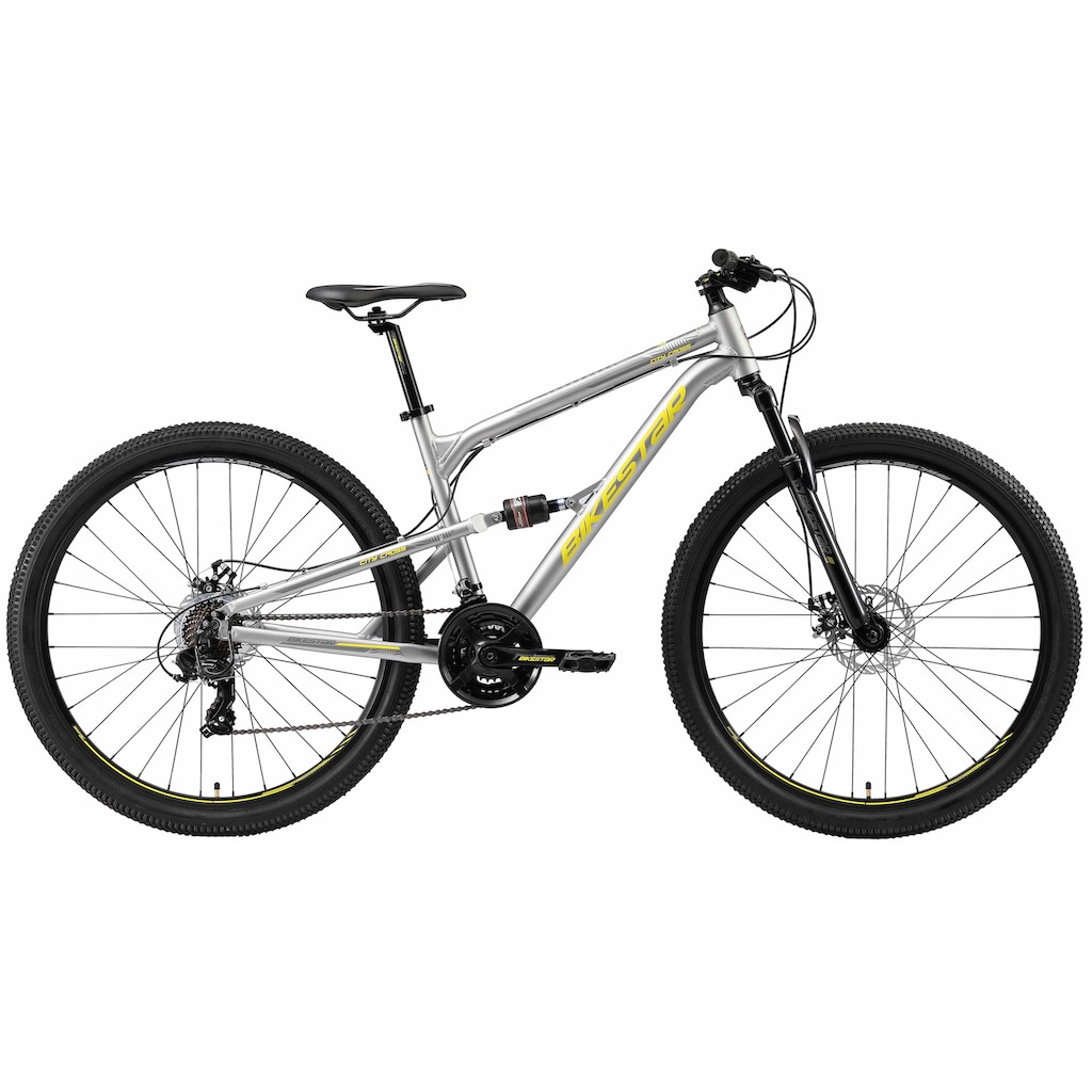 Bikestar Mountainbike, 21 Gang, Shimano, RD-TY300 Schaltwerk, Kettenschaltung