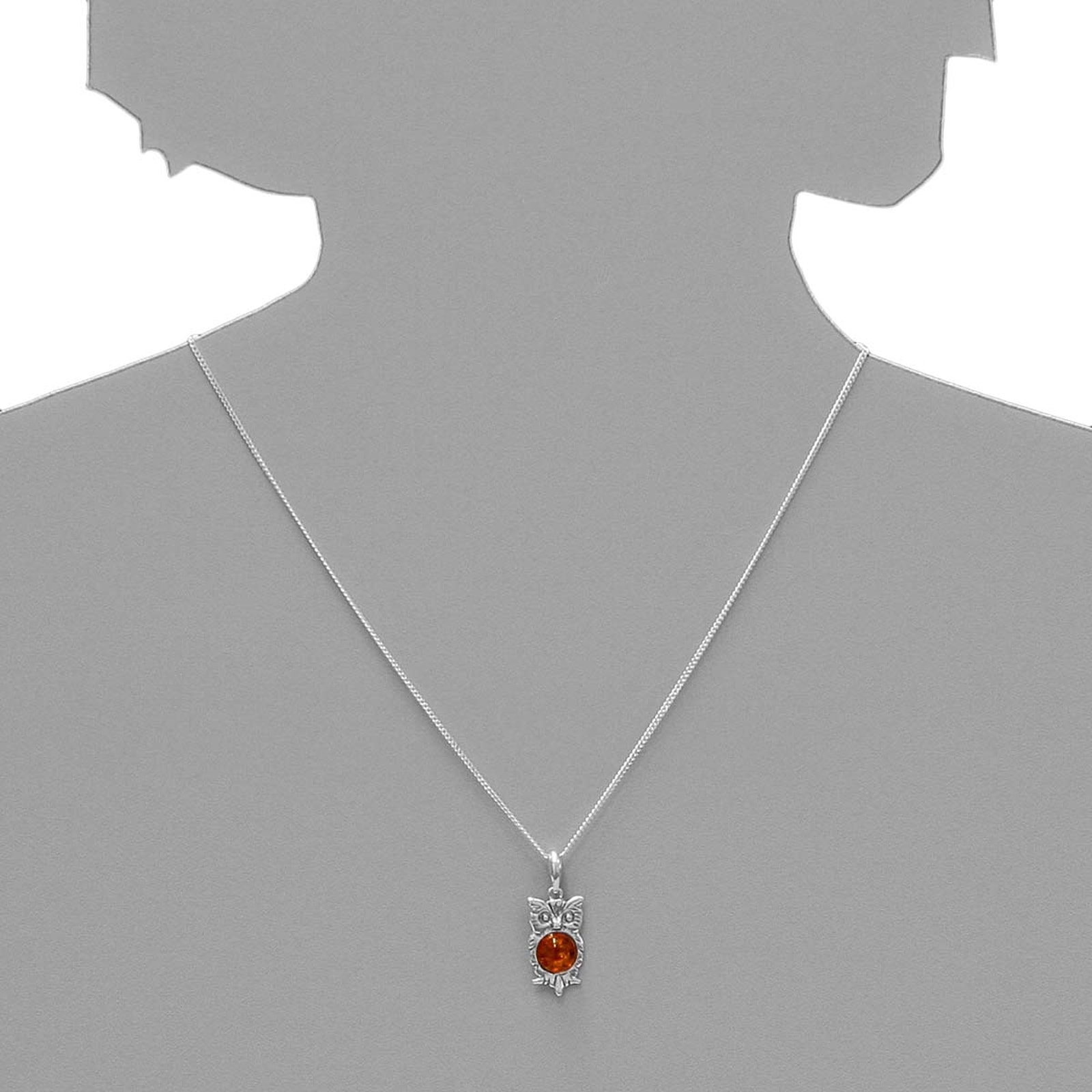 OSTSEE-SCHMUCK Kette mit Anhänger »Ostsee-Schmuck Kette mit Anhänger Uhu Kette mit Anhänger Uhu«, (2 tlg.)