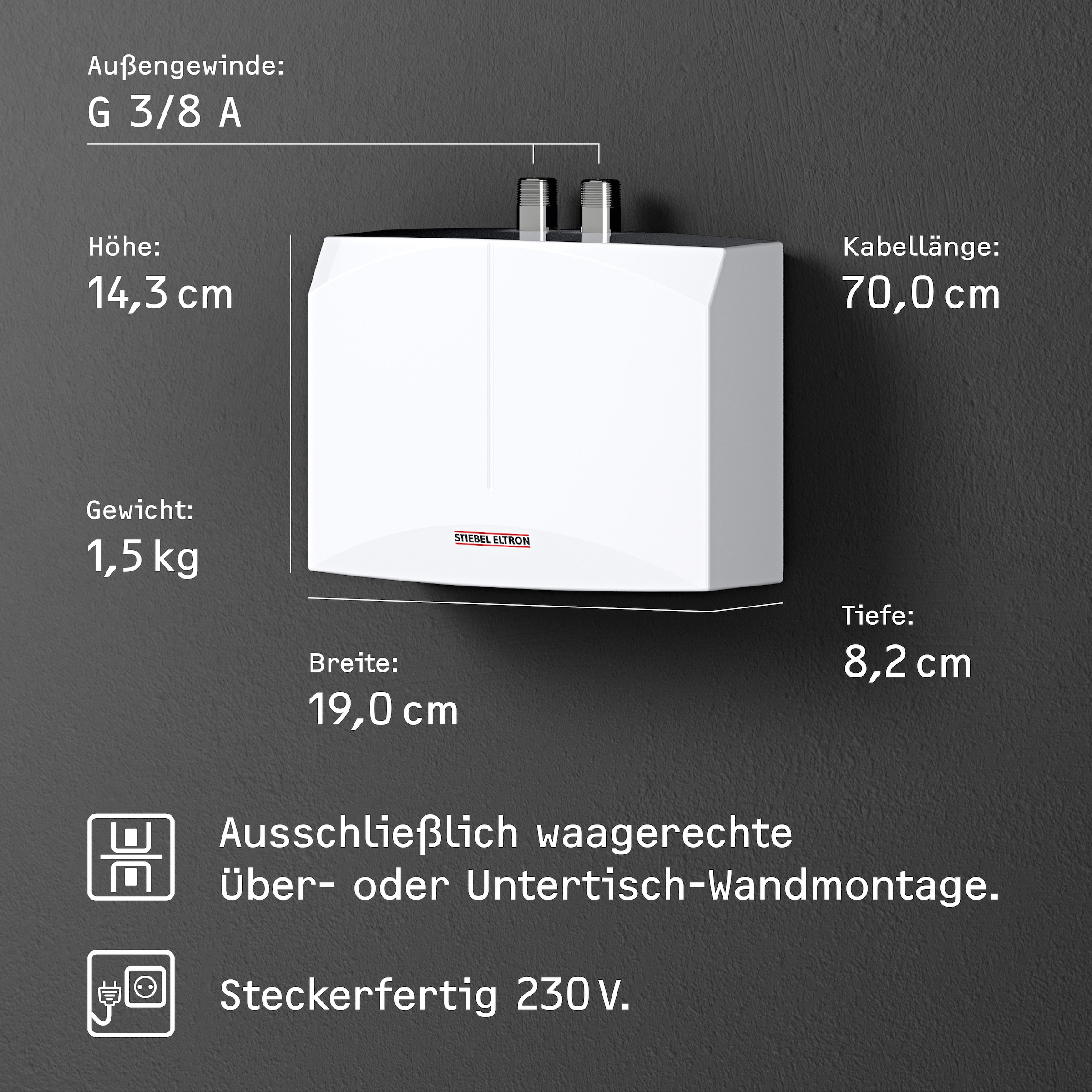 STIEBEL ELTRON Klein-Durchlauferhitzer »DEM 3«, elektronisch, 3,5 kW, inkl. günstig online kaufen