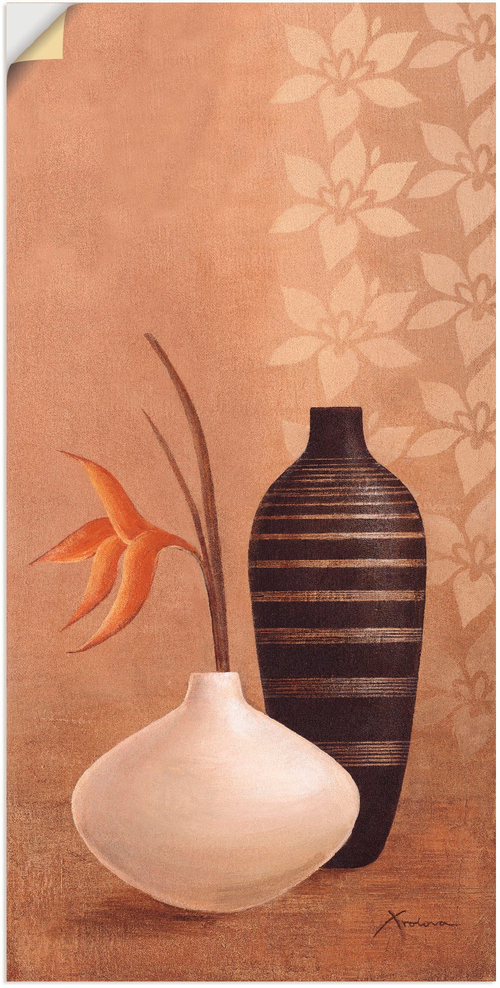 Wandbild »Bauschige Vasen«, Vasen & Töpfe, (1 St.), als Leinwandbild, Poster,...