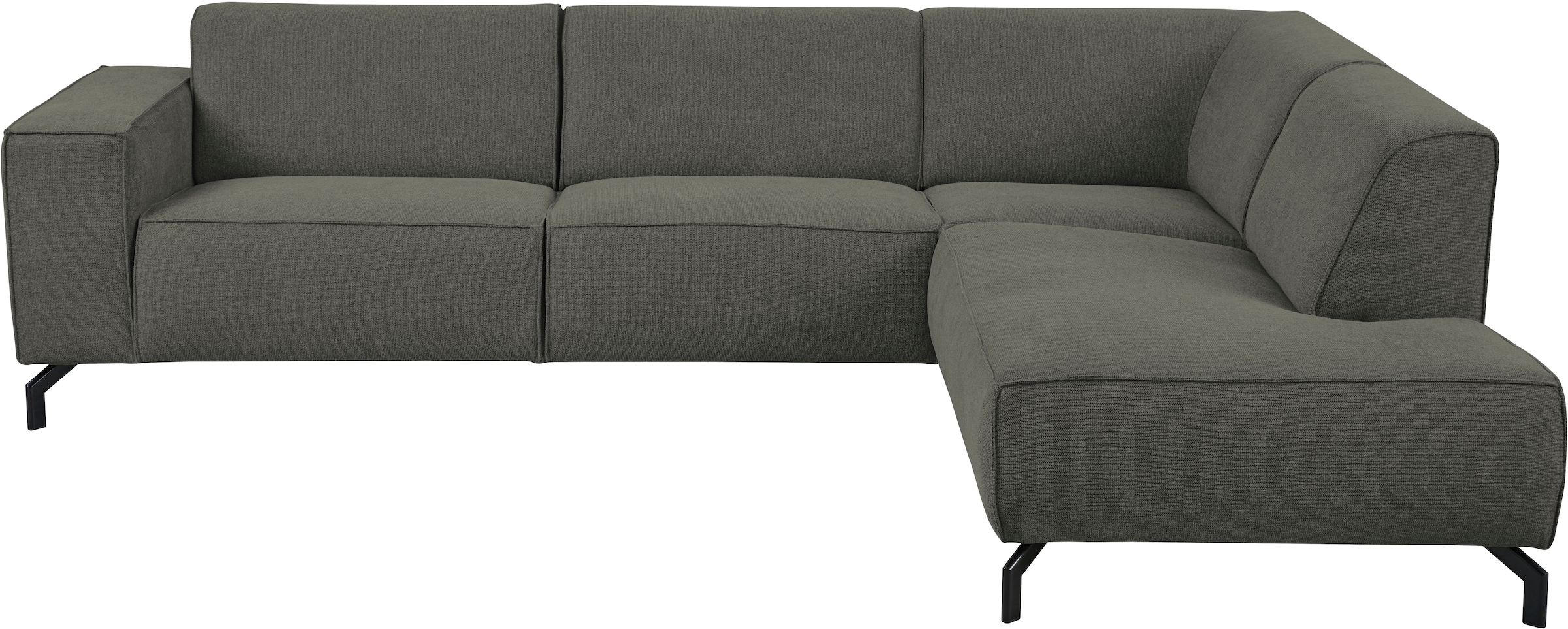 Places of Style Ecksofa Lorcan, in Lederoptik oder Strukturstoff lieferbar