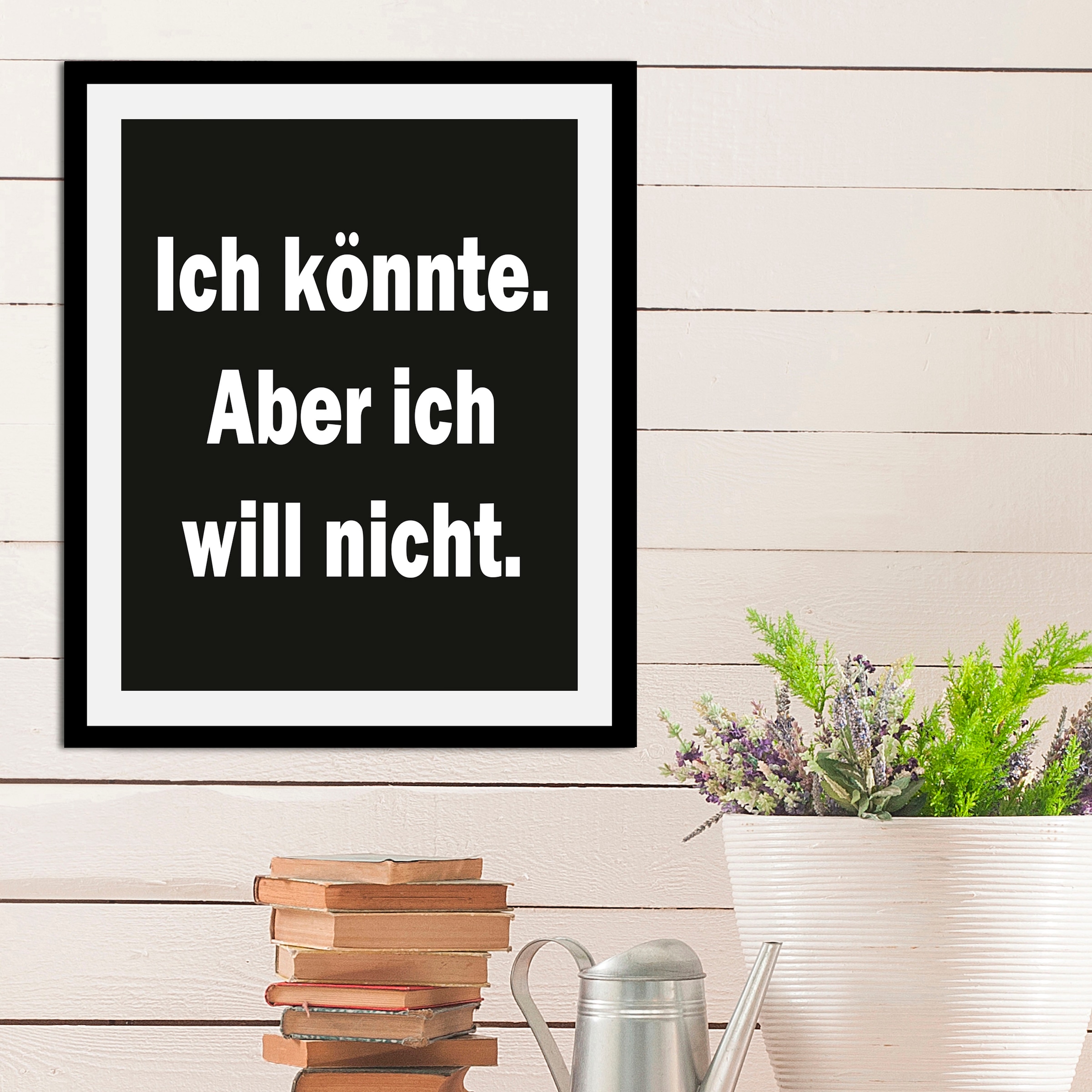 queence Bild "Ich Könnte", Schriftzüge, (1 St.), gerahmt günstig online kaufen