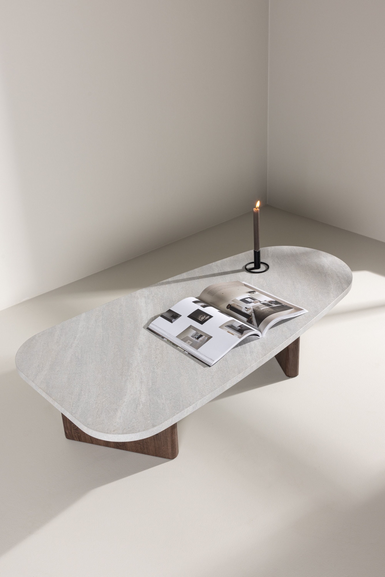 Venture Home Couchtisch Sofatisch, MDF, oval, flach, großzügig, modern