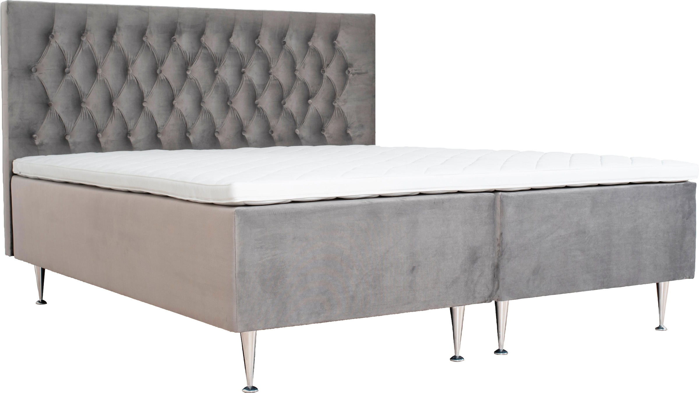 PLACES OF STYLE Boxspringbett »Exclusive« inkl. Topper, 3 Breiten, 3 Härtegrad-Ausführungen