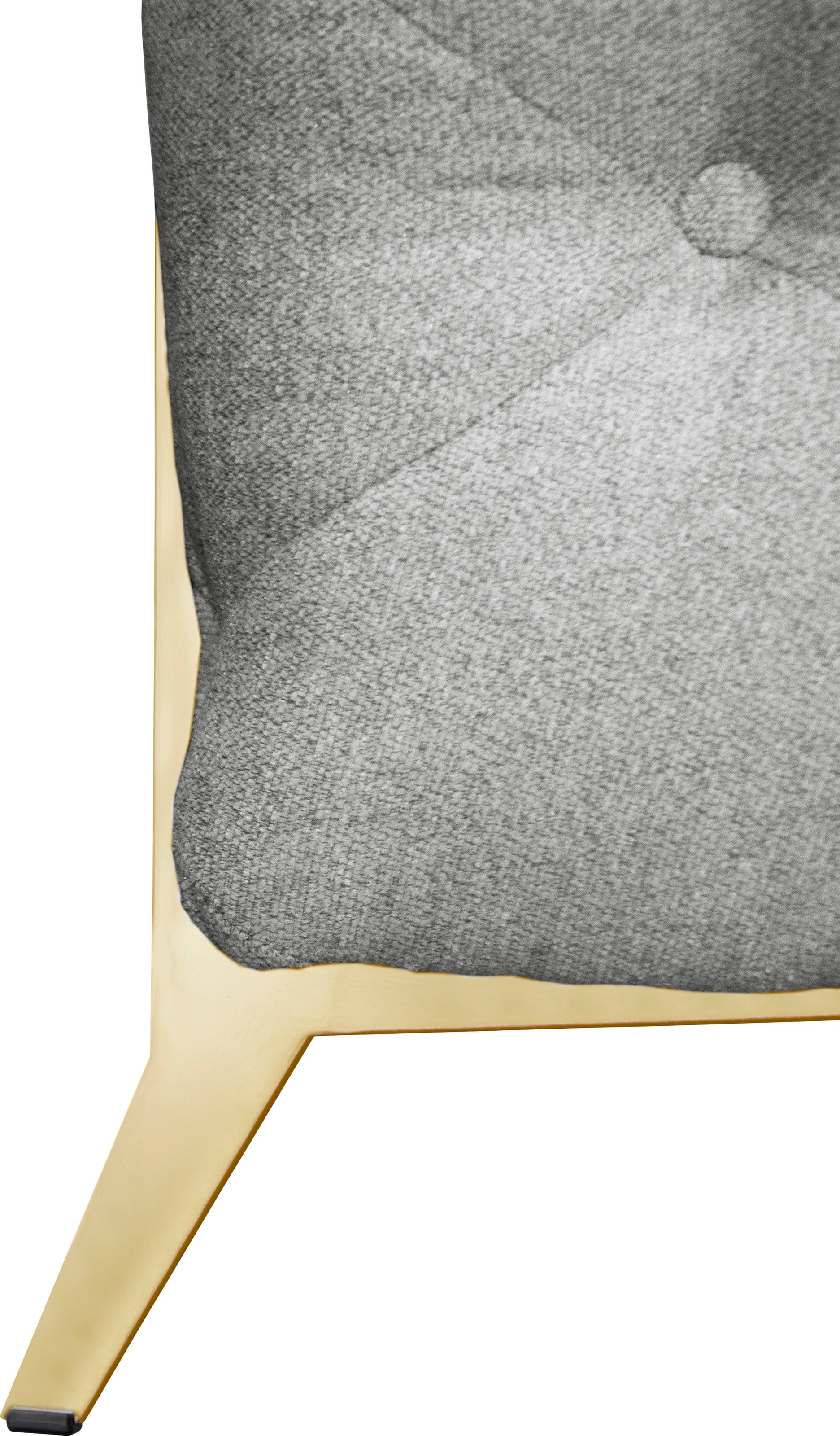 Leonique Chesterfield-Sofa »Amaury L-Form«, großes Ecksofa, Chesterfield-Optik, Breite 323 cm, Fußfarbe wählbar