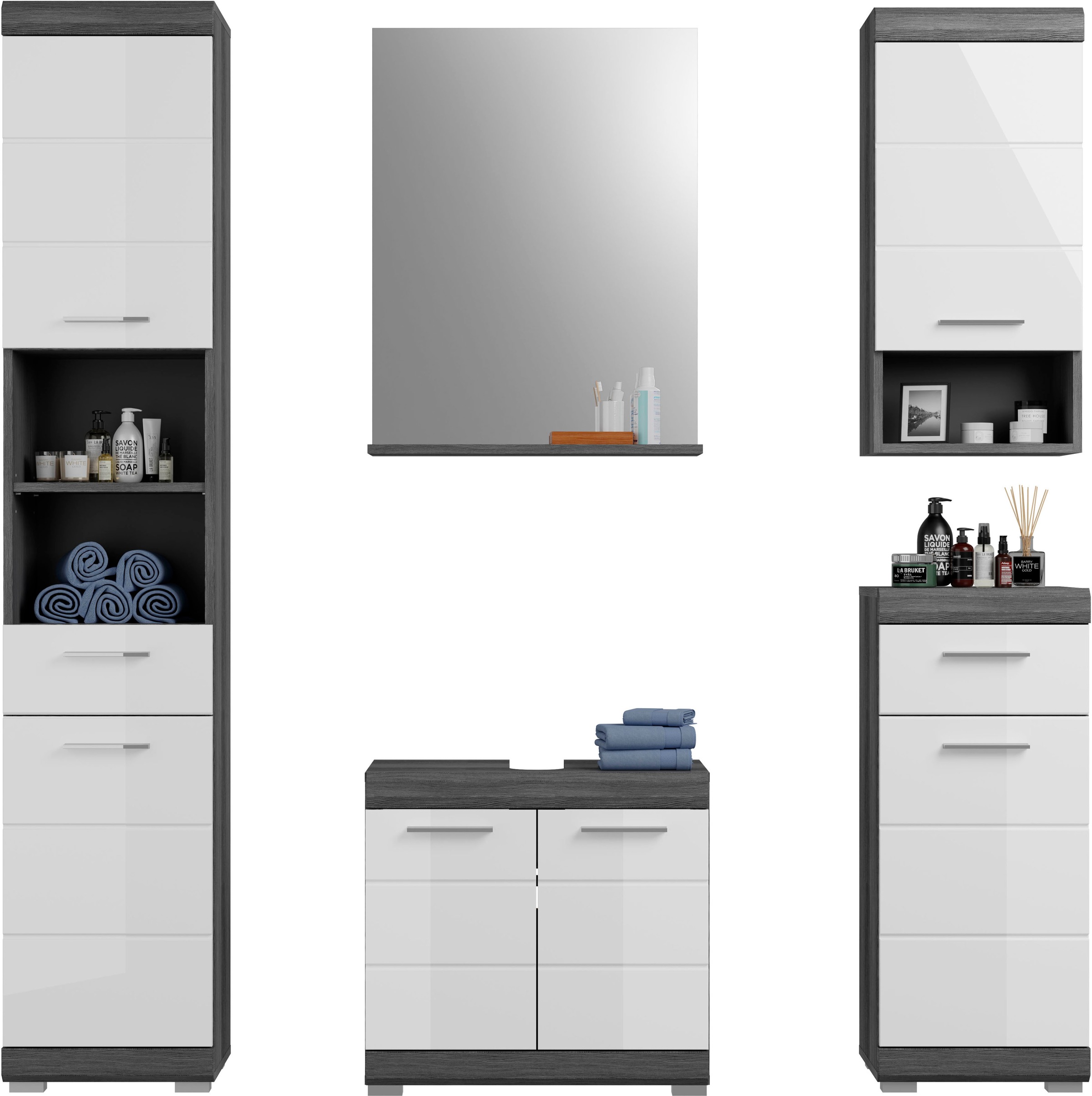 INOSIGN Badmöbel-Set »Siena, 5 teilig, bestehend aus:« Set, TOPSELLER!, 5 S günstig online kaufen