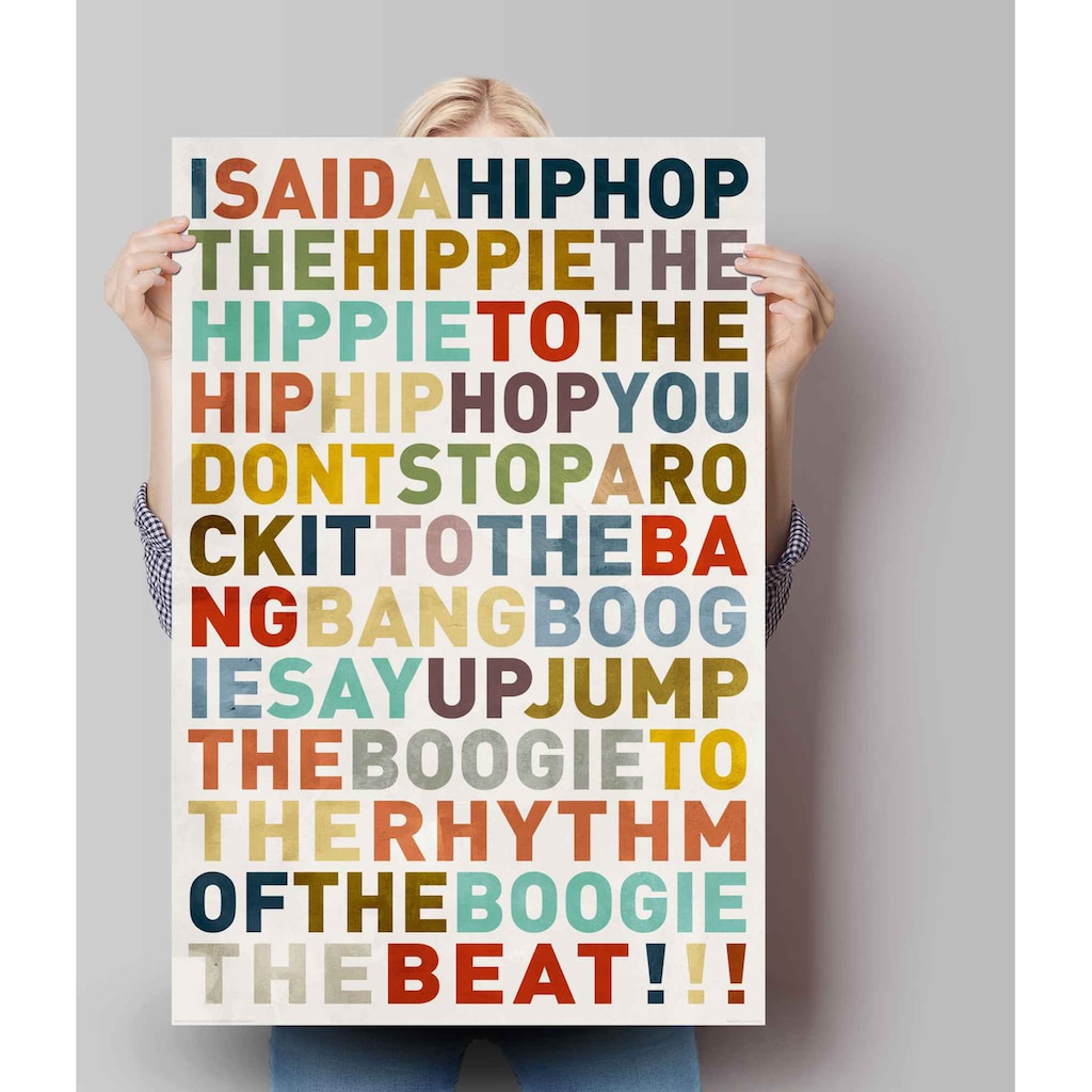 Reinders! Poster »Poster I said a HipHop Farbig - Hip-Hop - Songtext - Musik«, Musiker, (1 St.)