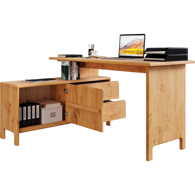 Home affaire Schreibtisch »Luven«, Breite 140-220 cm auf Rechnung bestellen