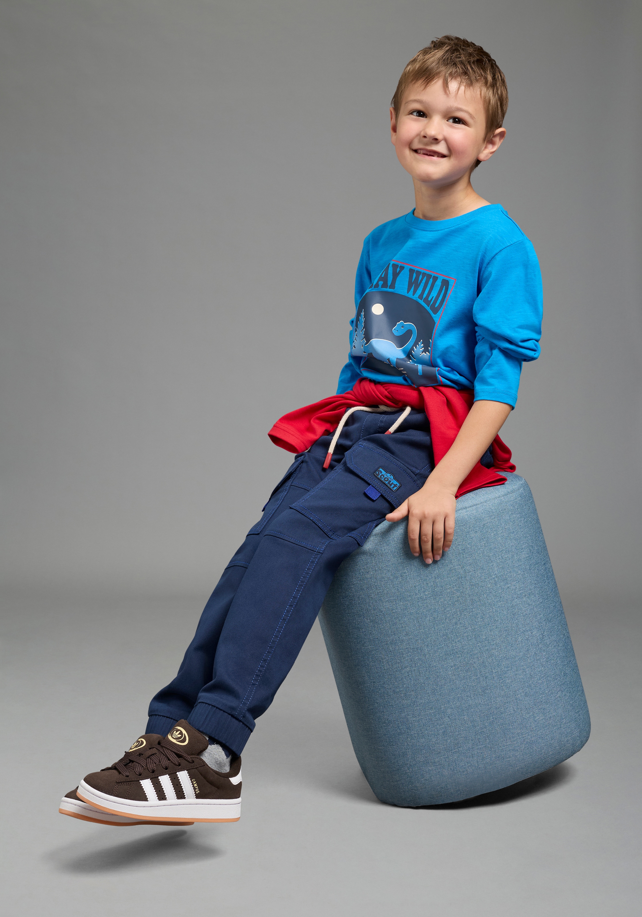 Scout Cargohose »Cargohose mit Ringelbündchen - NEU von SCOUT«  gerader Schnitt, schmal zulaufendes Bein, für Jungen