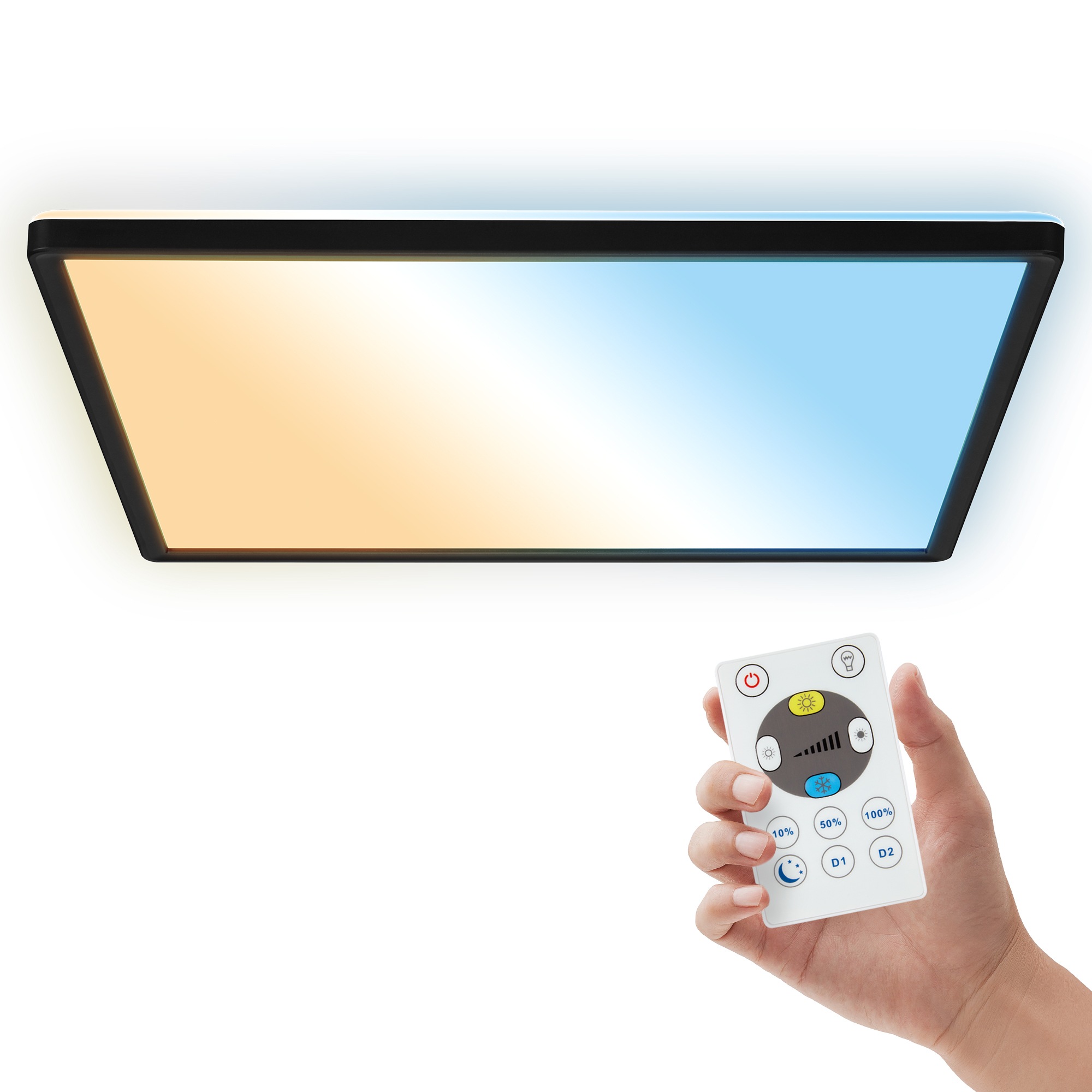 B.K.Licht LED Panel »SHALLOW« LED-Board 1 Stk. warmweiß - kaltweiß 42x42x3 cm, Badlampe, Badezimmer, Küche, Wohnzimmer