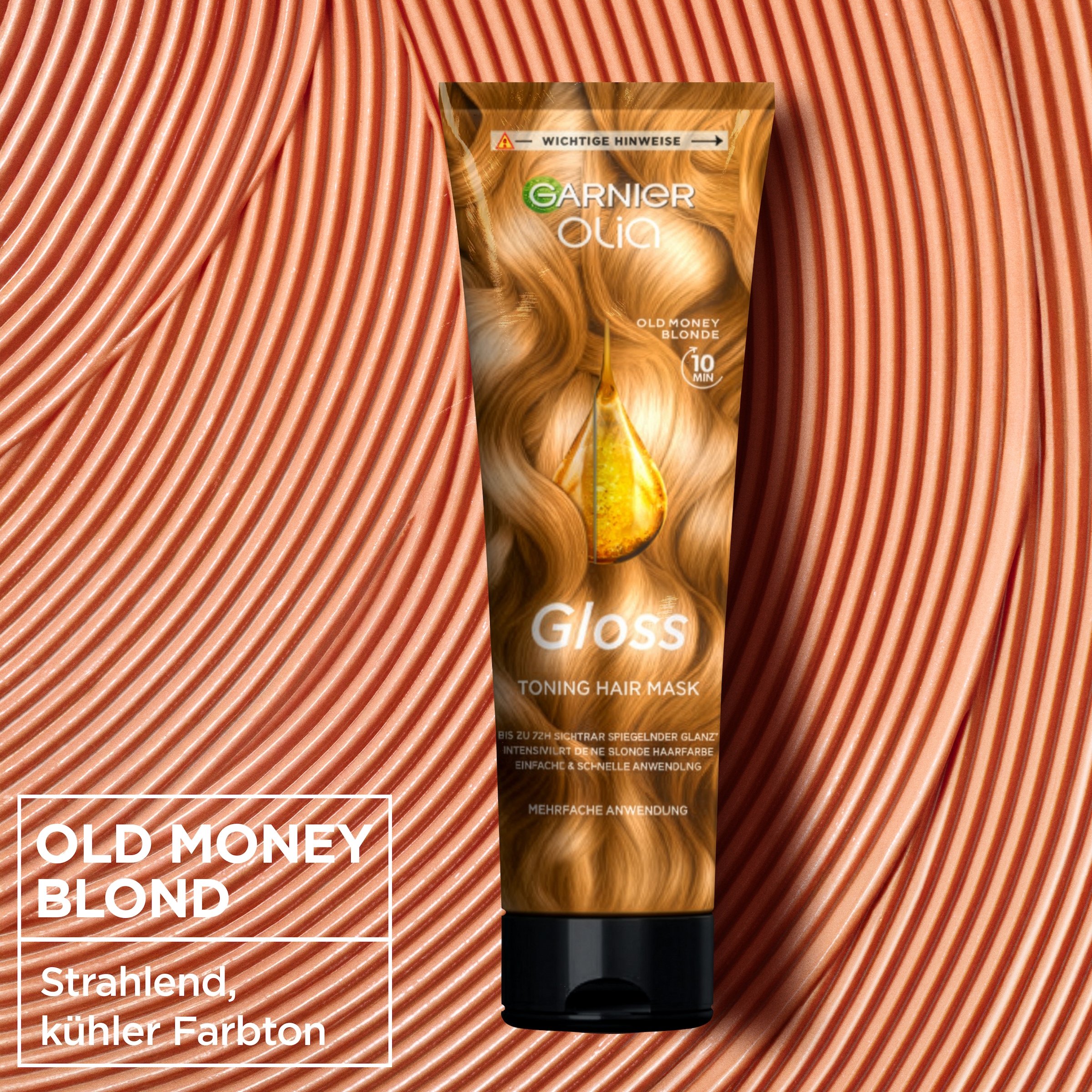 GARNIER Coloration »Garnier Olia Gloss Tinted Hair Mask« Für getöntes Haar, 150 ml Größe, mit Tocopherol, angenehmer Duft