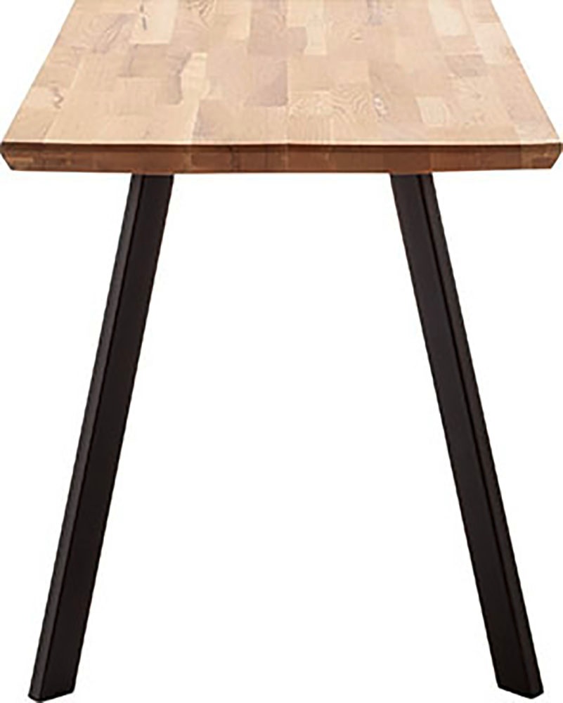 MCA living Esstisch »Zeballos, TOPSELLER!«, (1 St., Holztisch), Tischplatte aus Zerreiche, Schweizer Kante, belastbar bis 100 Kg