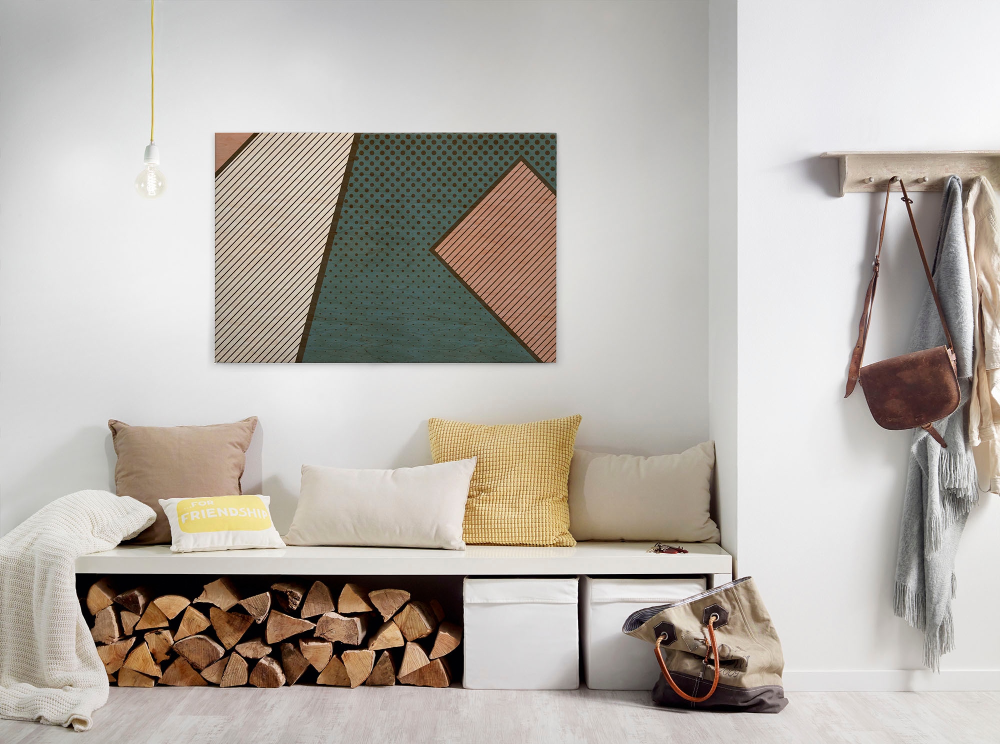 Bricoflor Geometrisches Bild Auf Leinwand Im Pop Art Stil Grafik Wandbild I günstig online kaufen