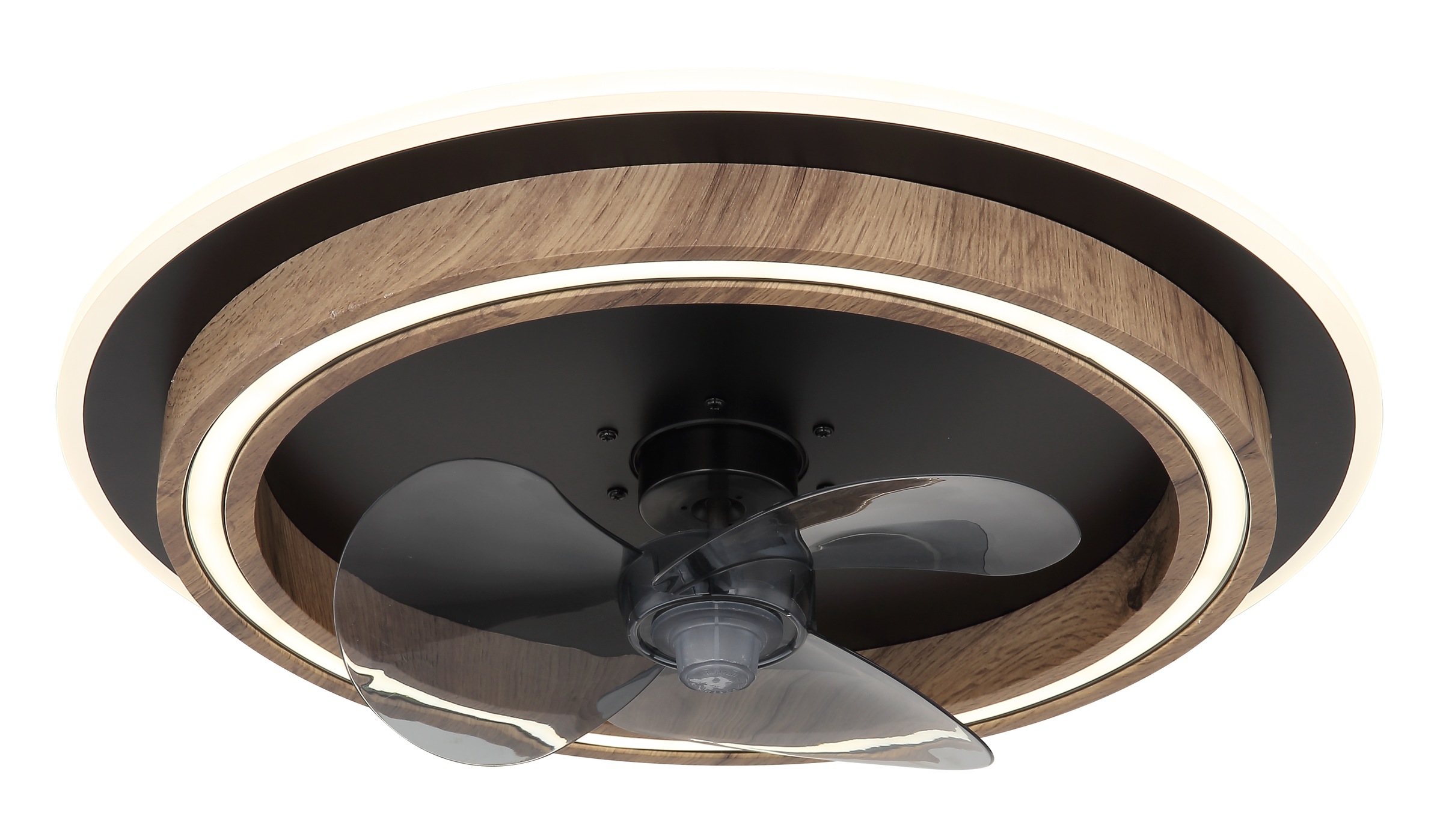 GLOBO LIGHTING Deckenleuchte »BOZAN«, Leuchtmittel LED-Modul | LED fest integriert, Deckenventilator Metall schwarz matt, LED