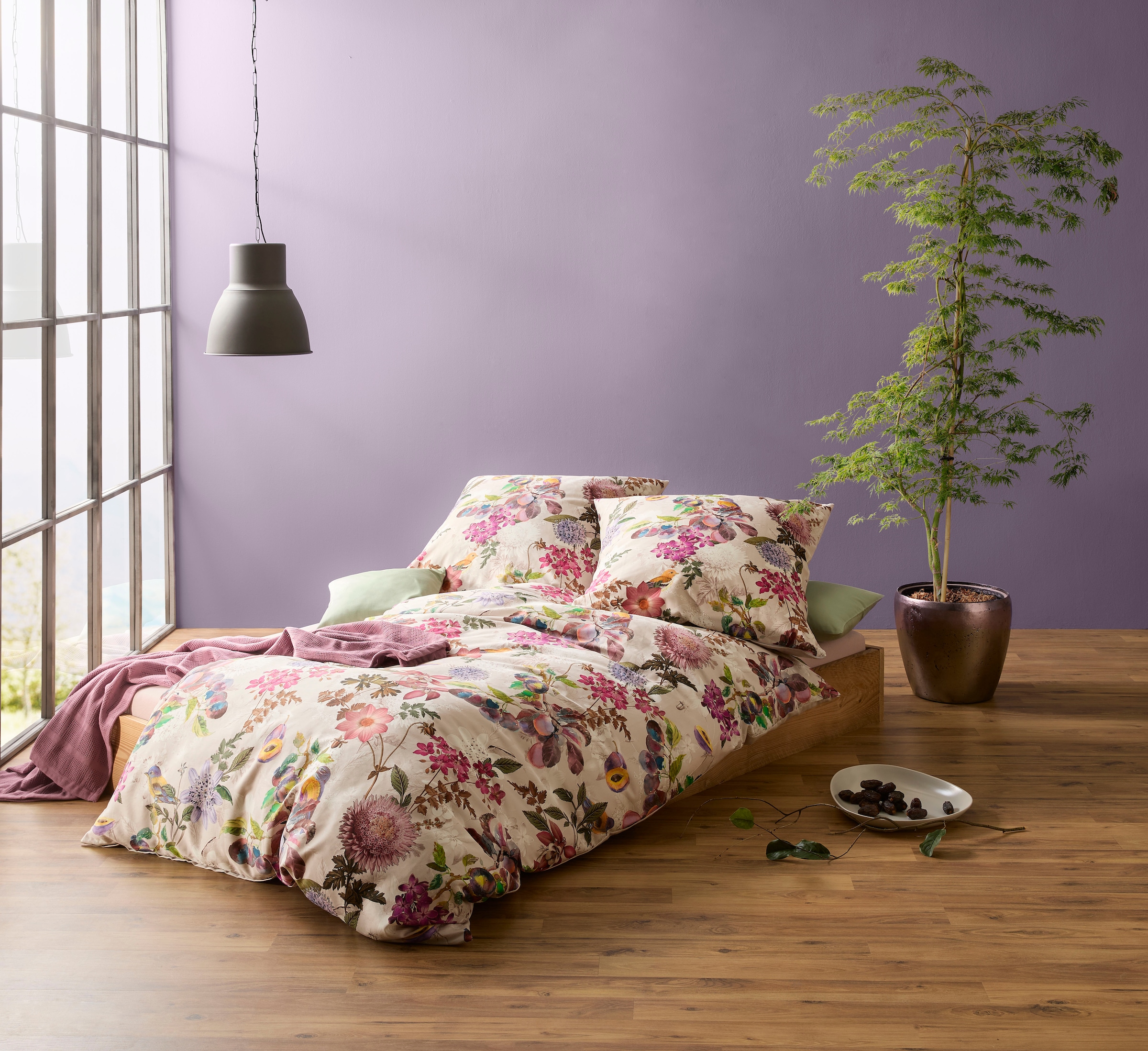 fleuresse Wendebettwäsche »Bed Art S«, Mako Satin-Wendebettwäsche aus 100% Baumwolle