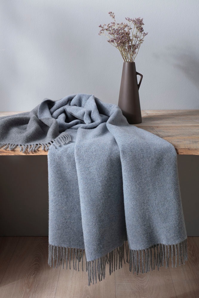 Biederlack Plaid »Soft Impression im Doubleface-Look« Wolle-Kaschmir-Mix günstig online kaufen