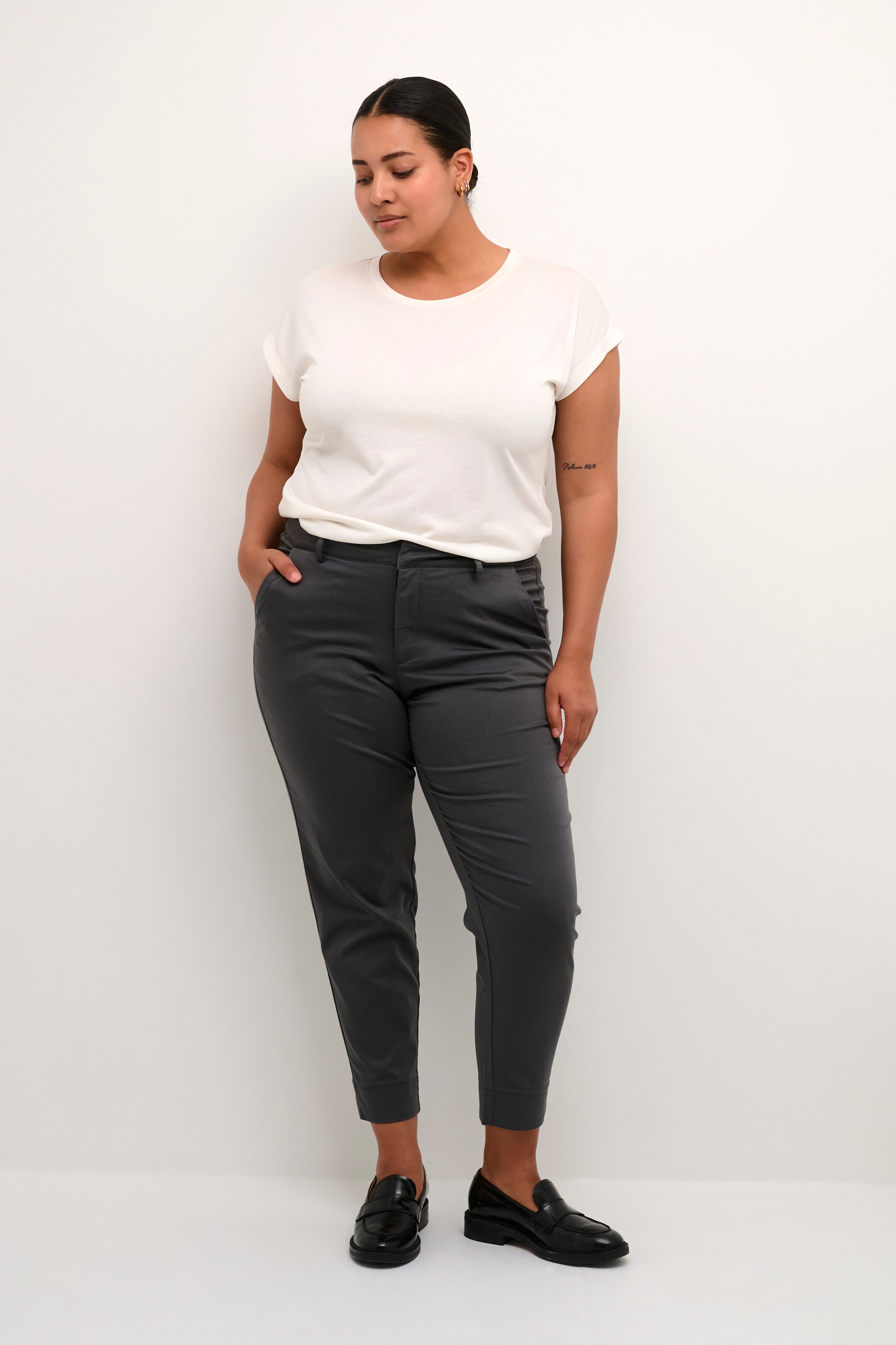KAFFE Curve Stoffhose »Damen Casual Hose KCleana«
