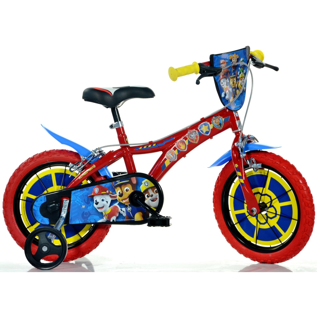 Dino Kinderfahrrad »Paw Patrol 14 Zoll«, 1 Gang, mit Stützrädern, Trinkflasche und Frontschild