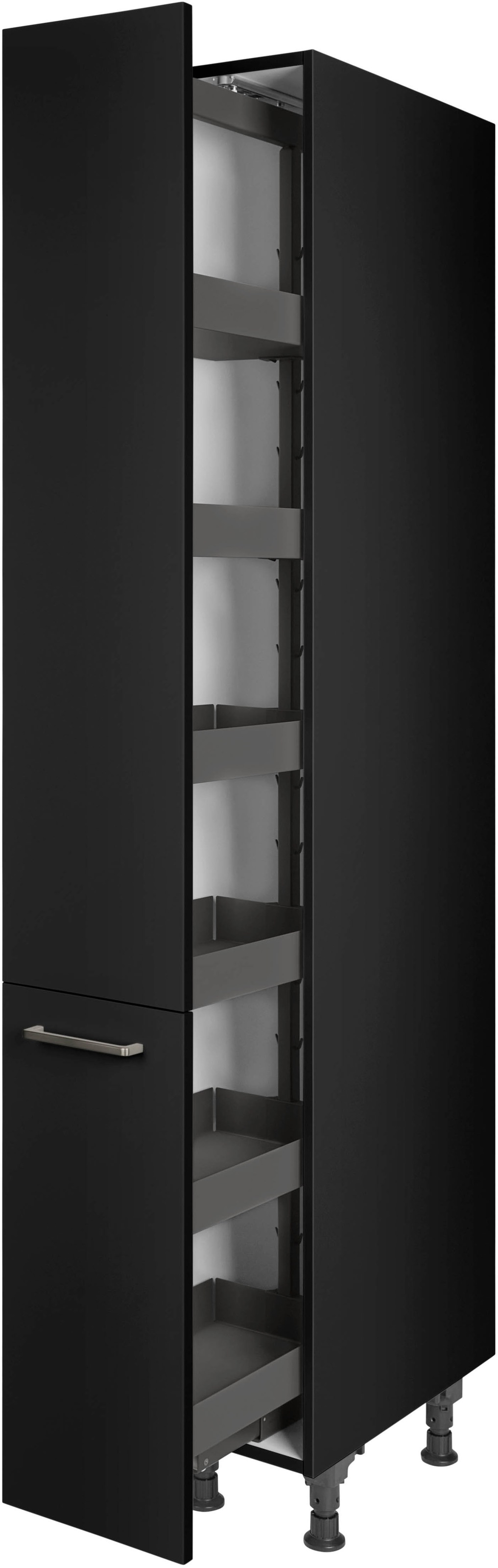 nobilia® Apothekerschrank »"Touch", mit 5 Einhängekörben, Breite 30 cm, Höhe 216,6 cm,«, vormontiert, Ein- und Auszugsdämpfung SoftStoppPro