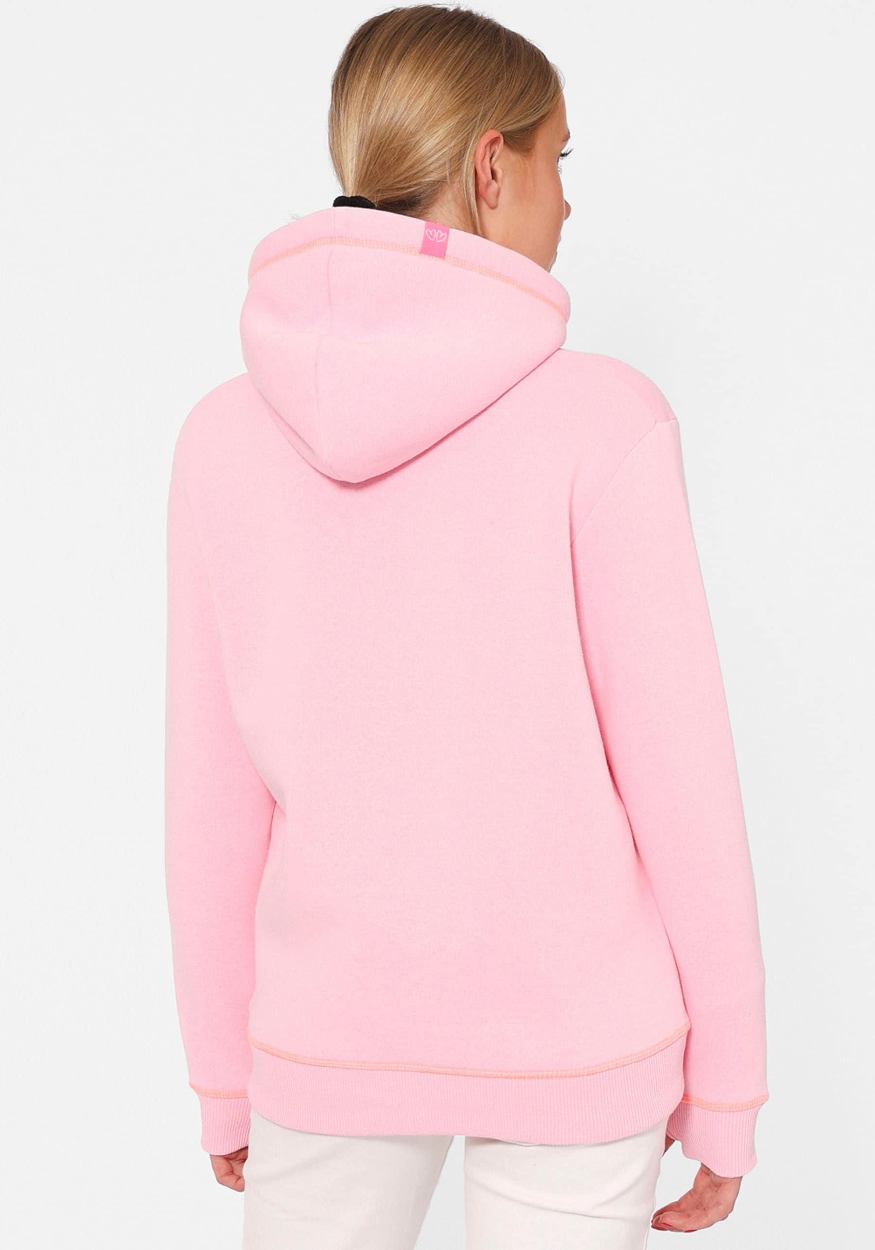 Zwillingsherz Hoodie »"Cat Mom"«, mit aufgesticktem Katzenmotiv und Kontrastnähten