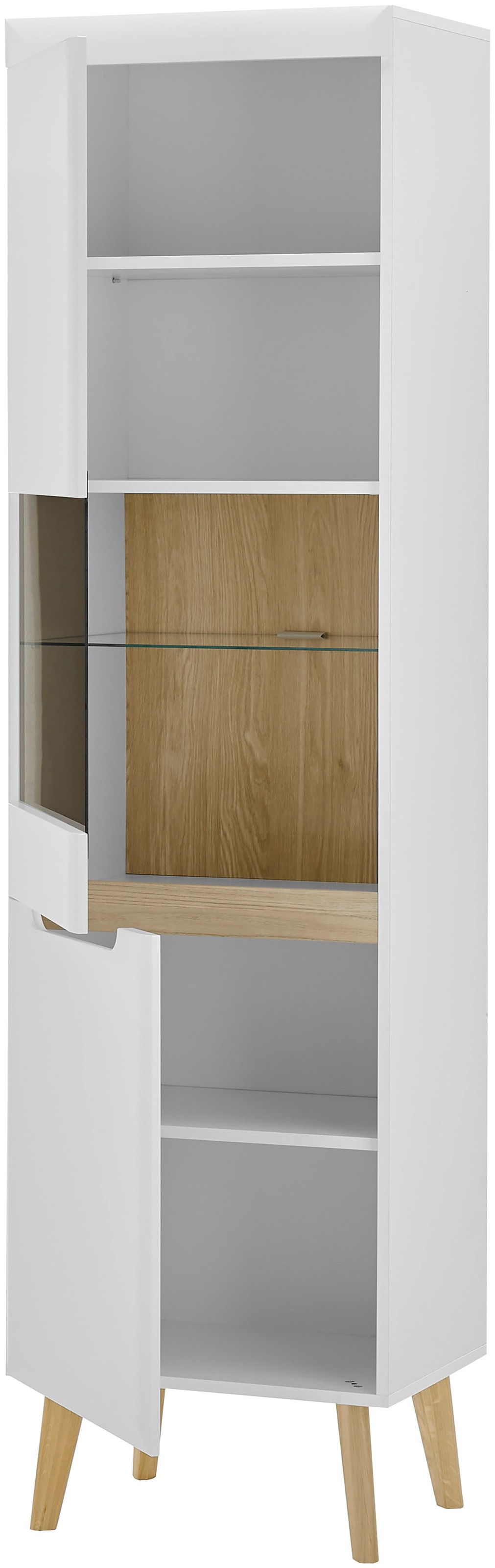 INOSIGN Wohnwand »Torge, Anbauwand, Schrankwand, Mediawand, Wohnzimmer-Set«, (Set, 4 St.), enthält 1 Vitrine, 1 Lowboard, 1 Highboard + 1 Wandboard, 360 cm breit