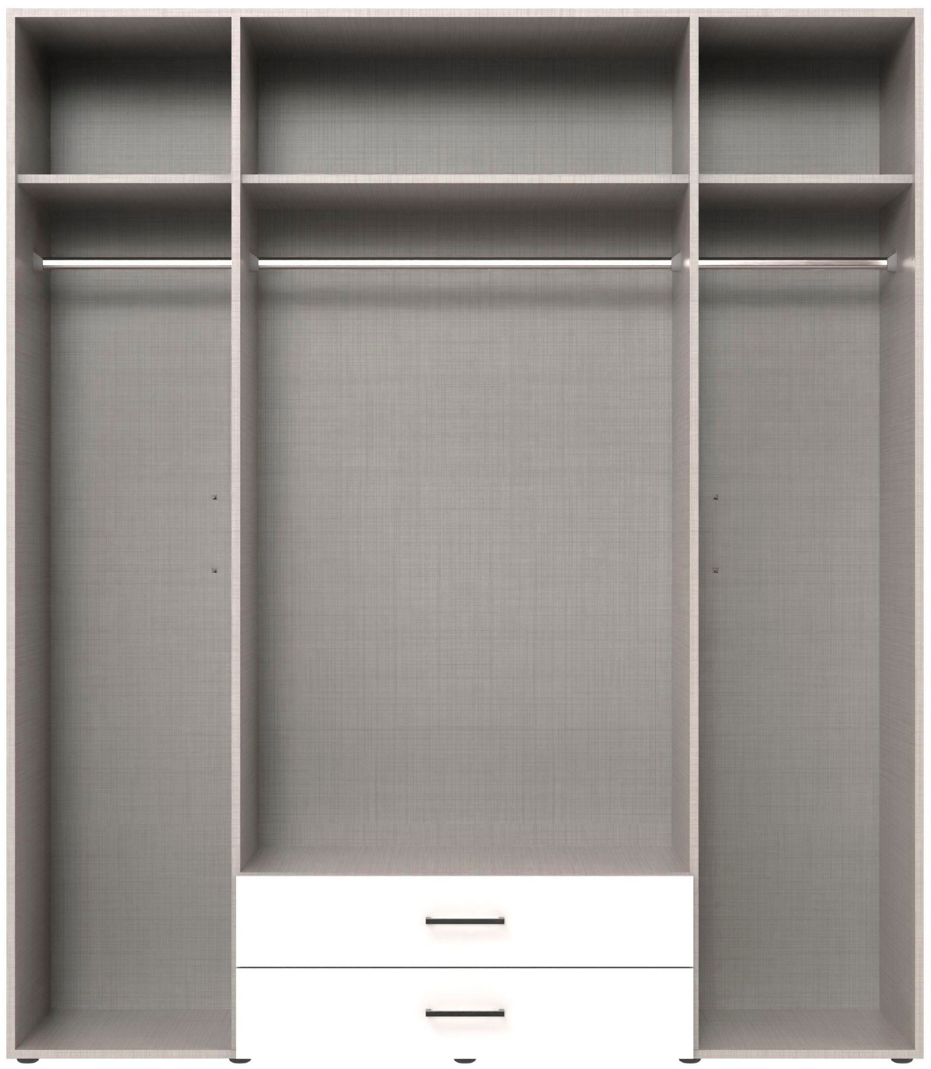Wimex Kleiderschrank »Mugano, in vielen Breiten, 208 oder 236cm hoch, Made in Germany«, (mit langen oder kurzen Griffen aus Metall), wahlweise mit oder ohne Spiegel, mit Schubladen