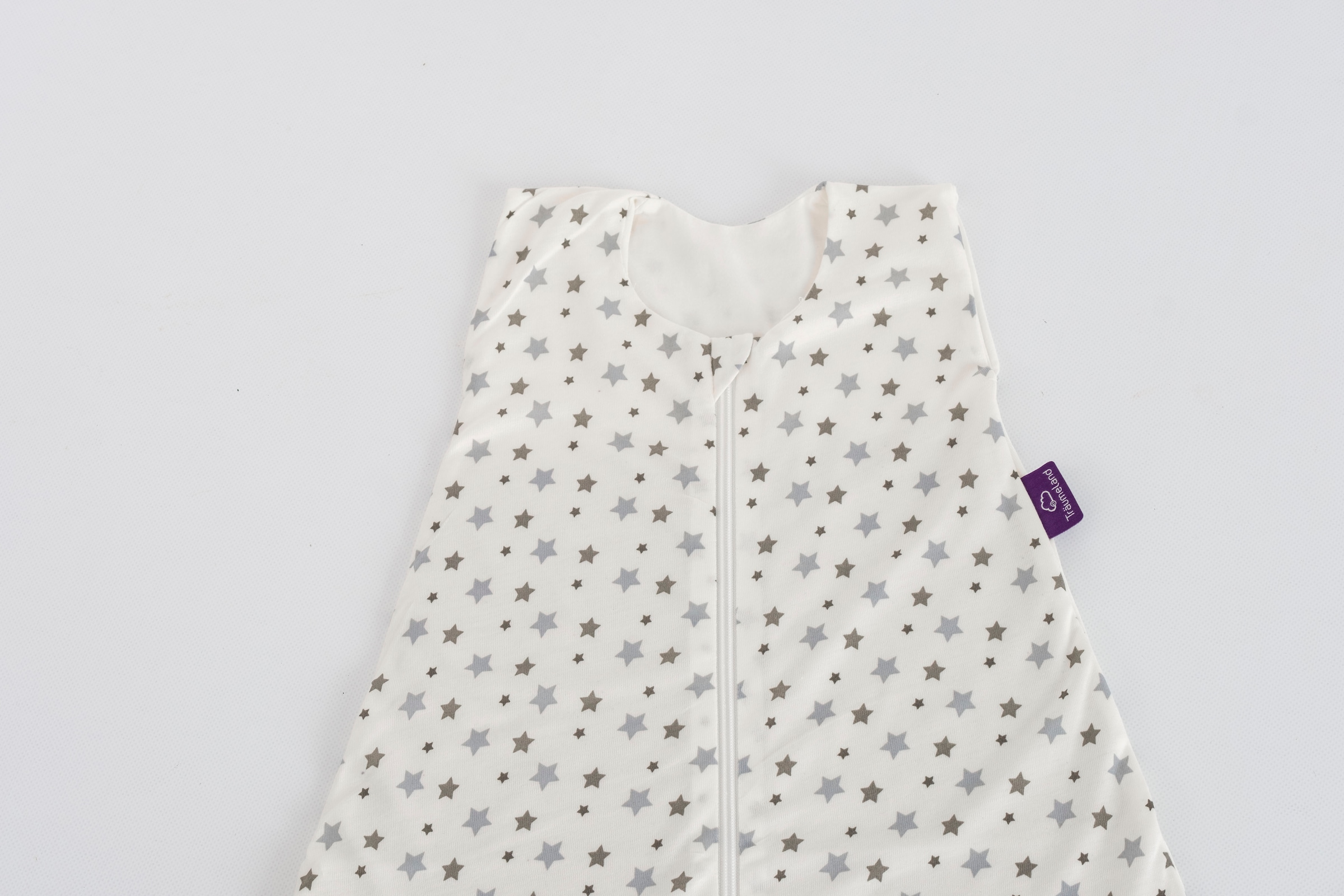 Träumeland Babyschlafsack »Sommerschlafsack LIEBMICH TENCEL™, Design weiß mit grauen Sternen«, (1 tlg.)