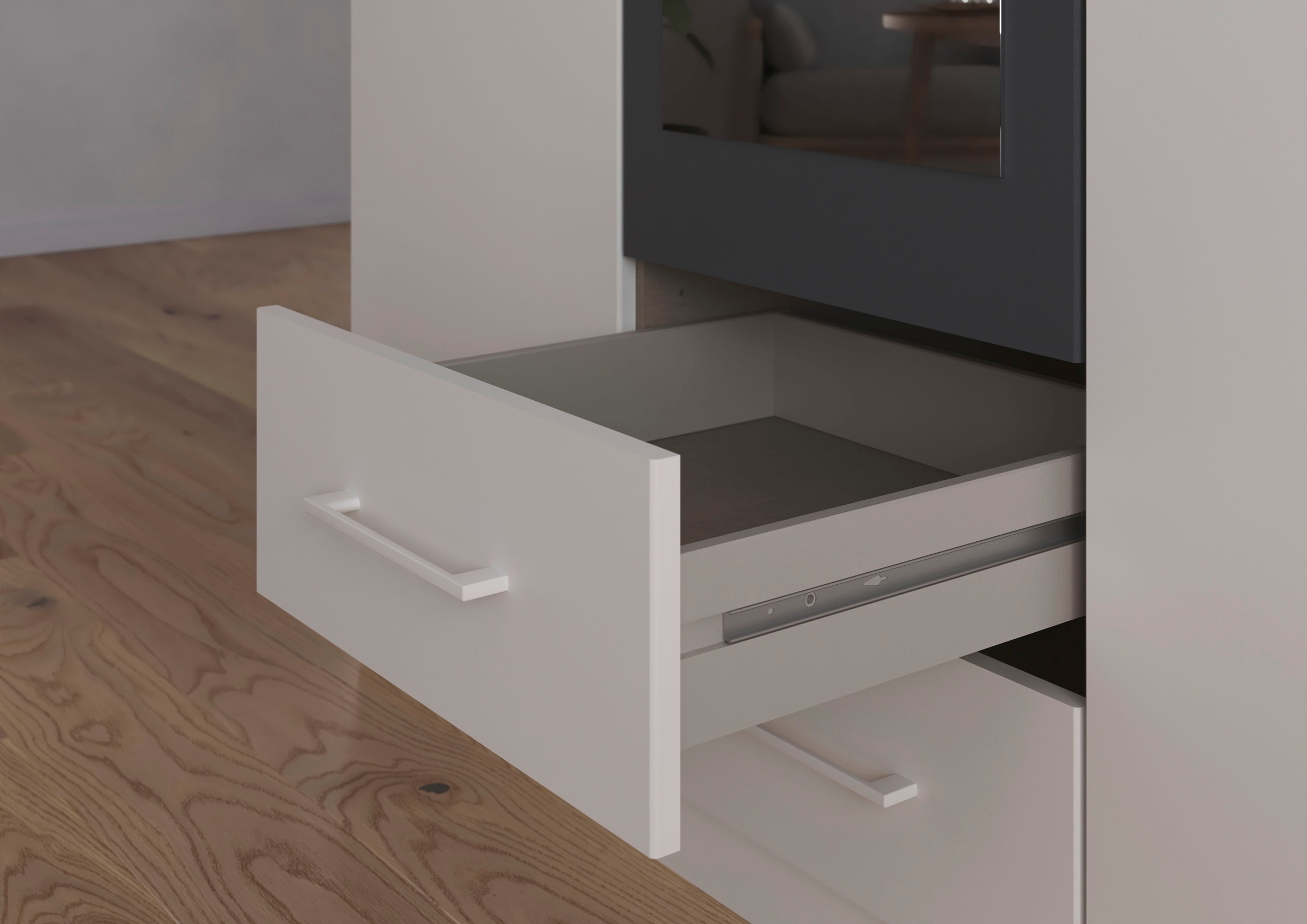 rauch Drehtürenschrank »Kleiderschrank Schrank Garderobe KREFELD optional mit Spiegel«, mit 3 Griff-Varianten, inkl. praktischen Schubladen MADE IN GERMANY